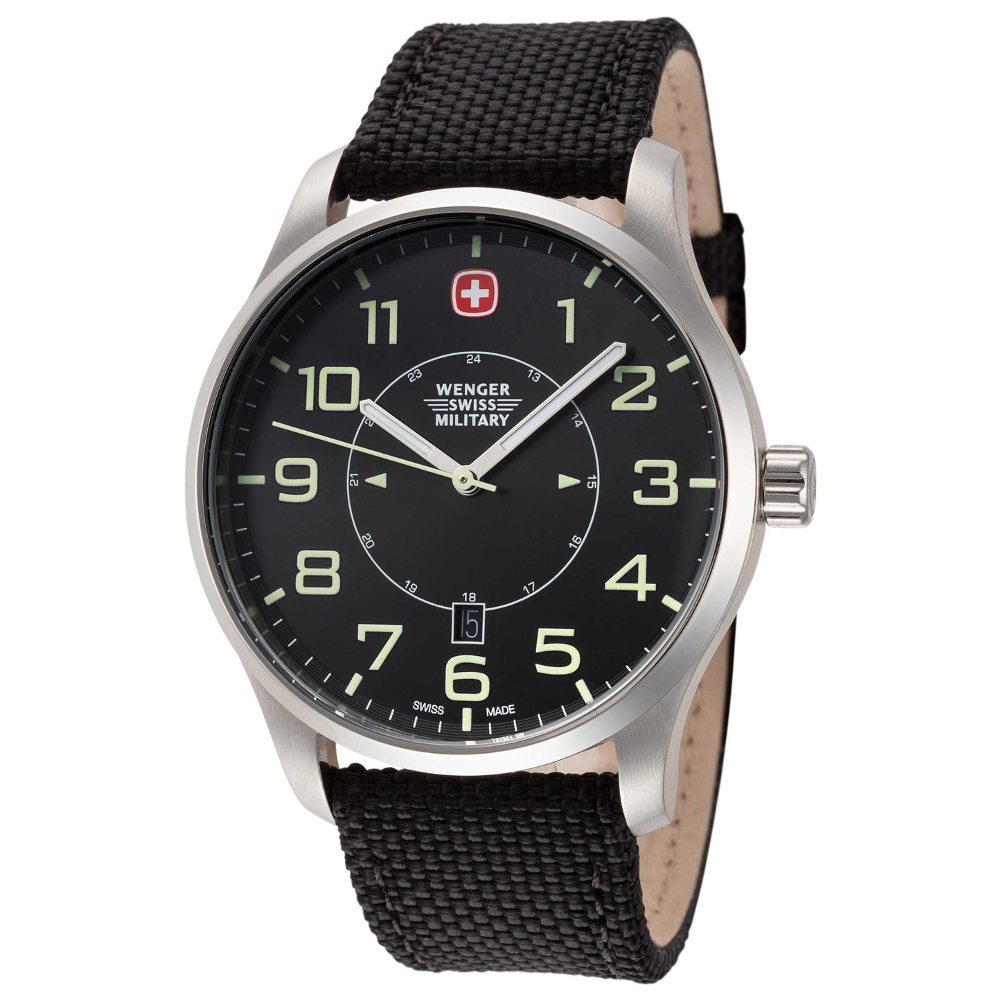 Front view of Wenger Terragraph Men's Quartz Watch 01.9041.222S
