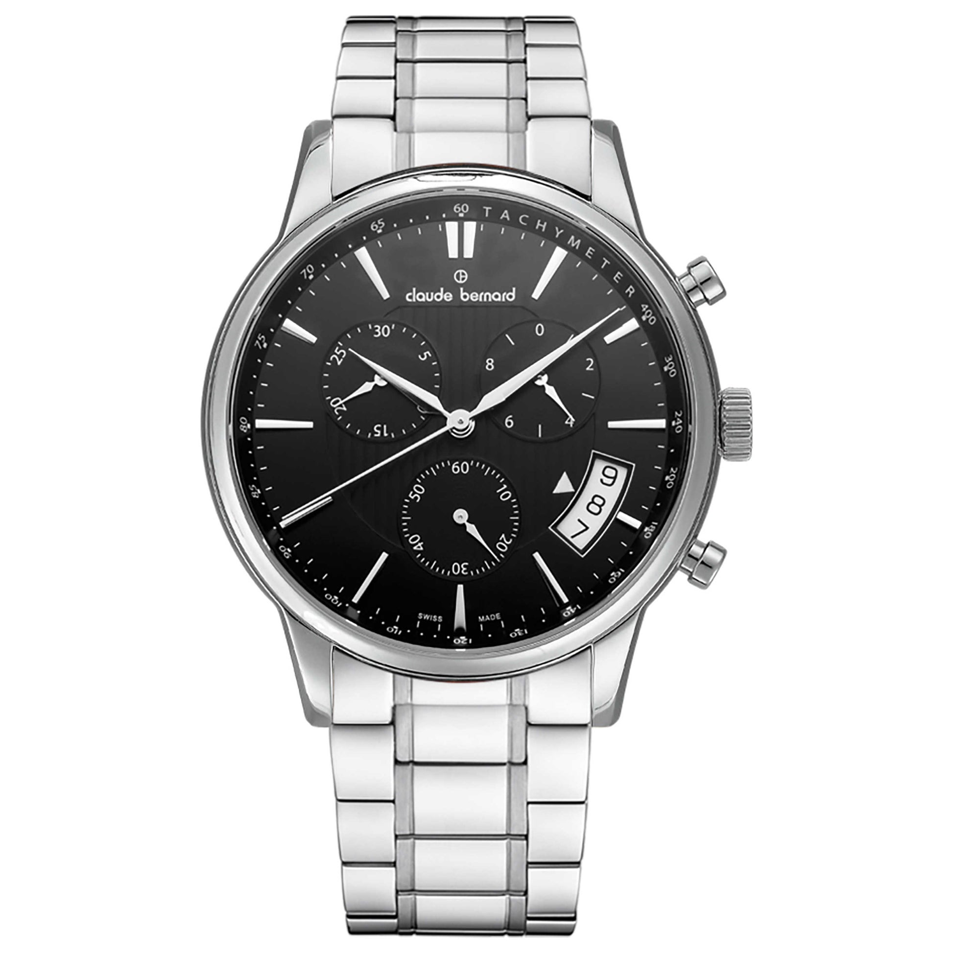 Front view of Claude Bernard Classic Men's Quartz Watch 01002-3M2-NIN