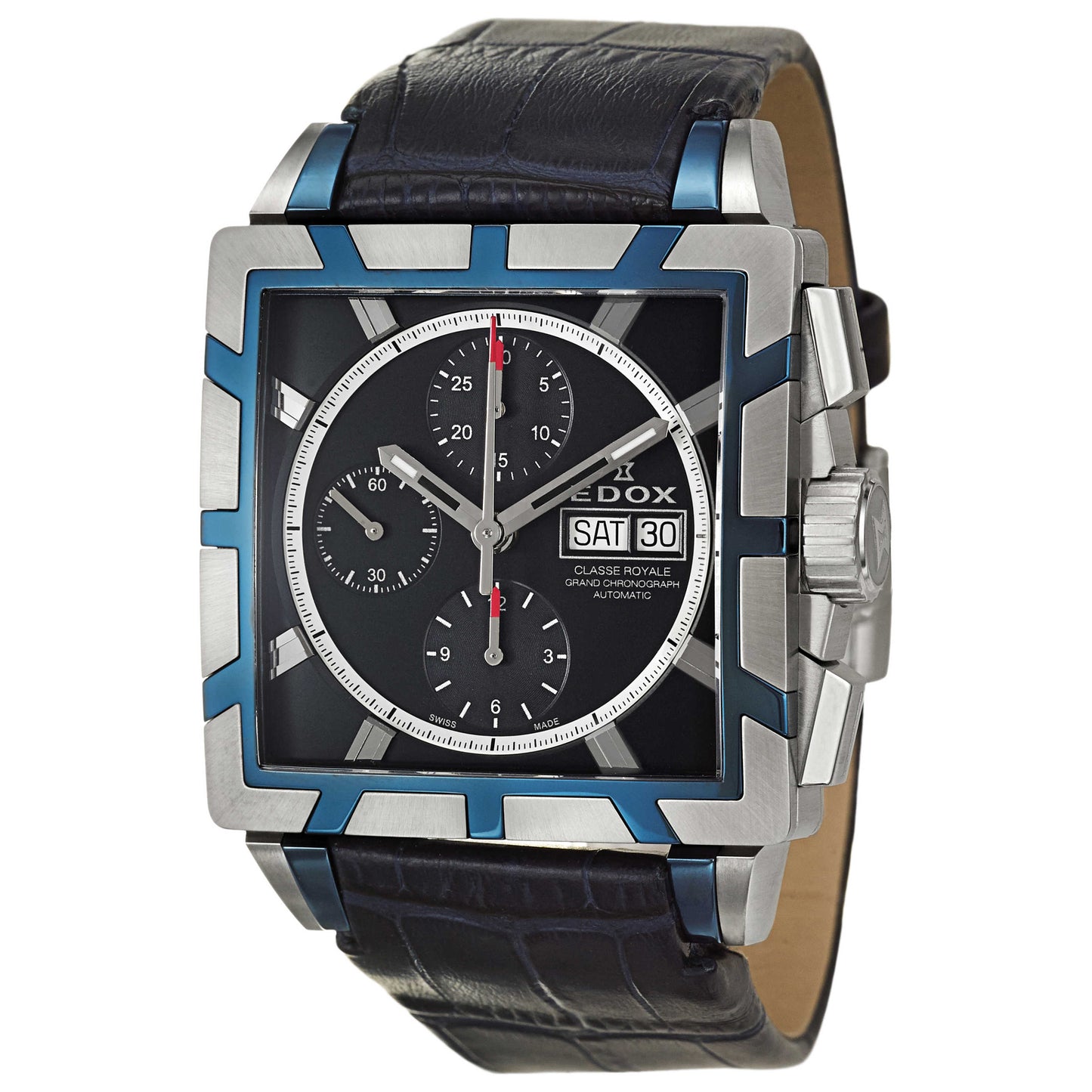 Front view of Edox Classe Royale Men's Automatic Watch 01108-357B-BUIN