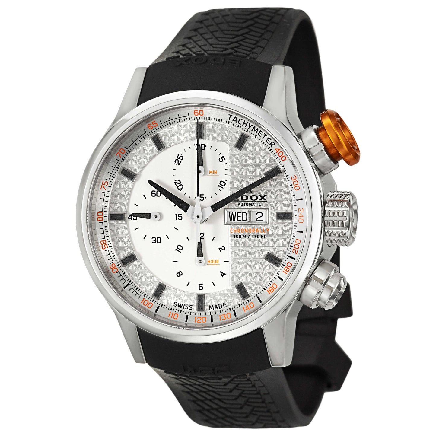Front view of Edox WRC Men's Automatic Watch 01110-3-AIN