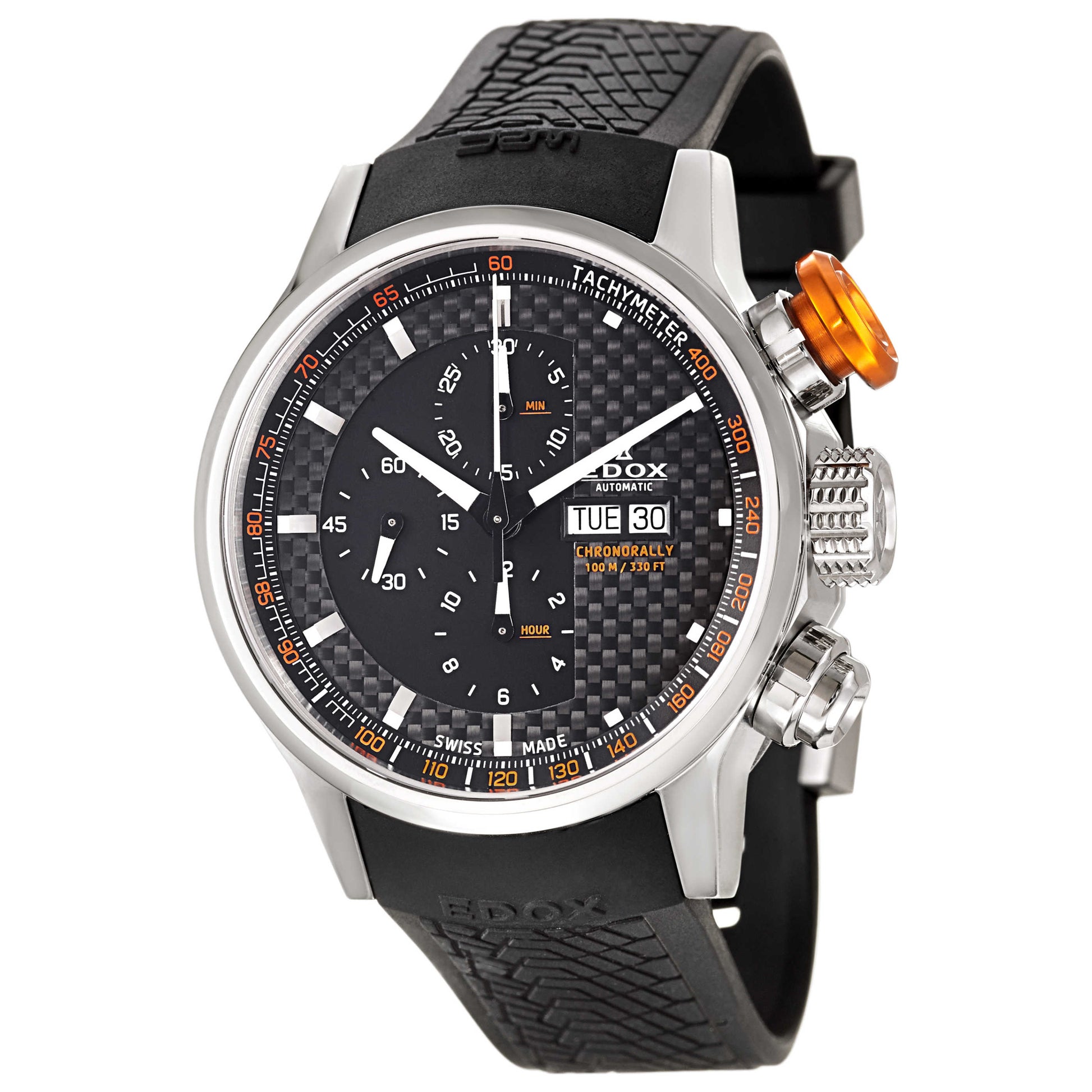 Front view of Edox WRC Men's Automatic Watch 01110-3-NIN