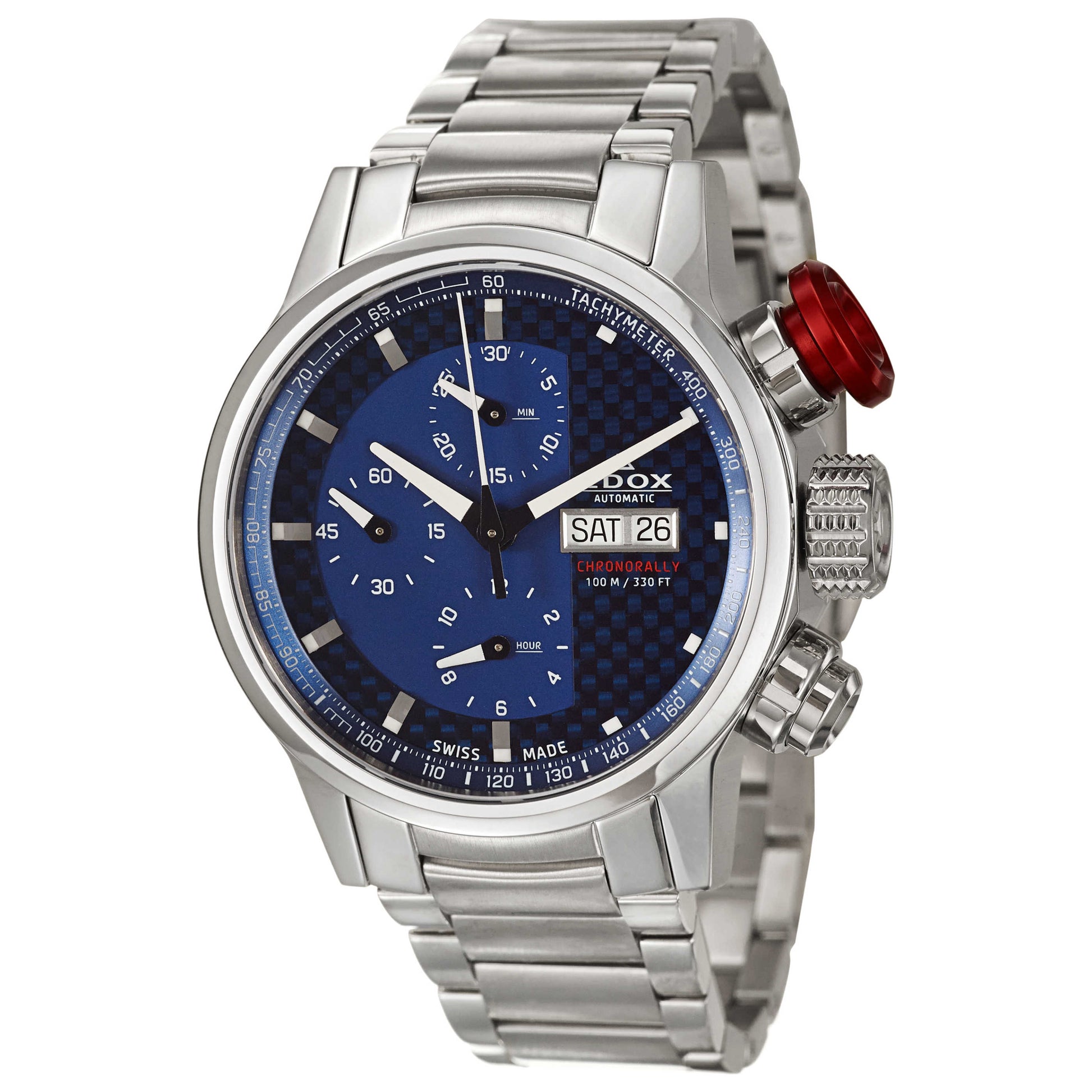 Front view of Edox WRC Men's Automatic Watch 01112-3-BUIN