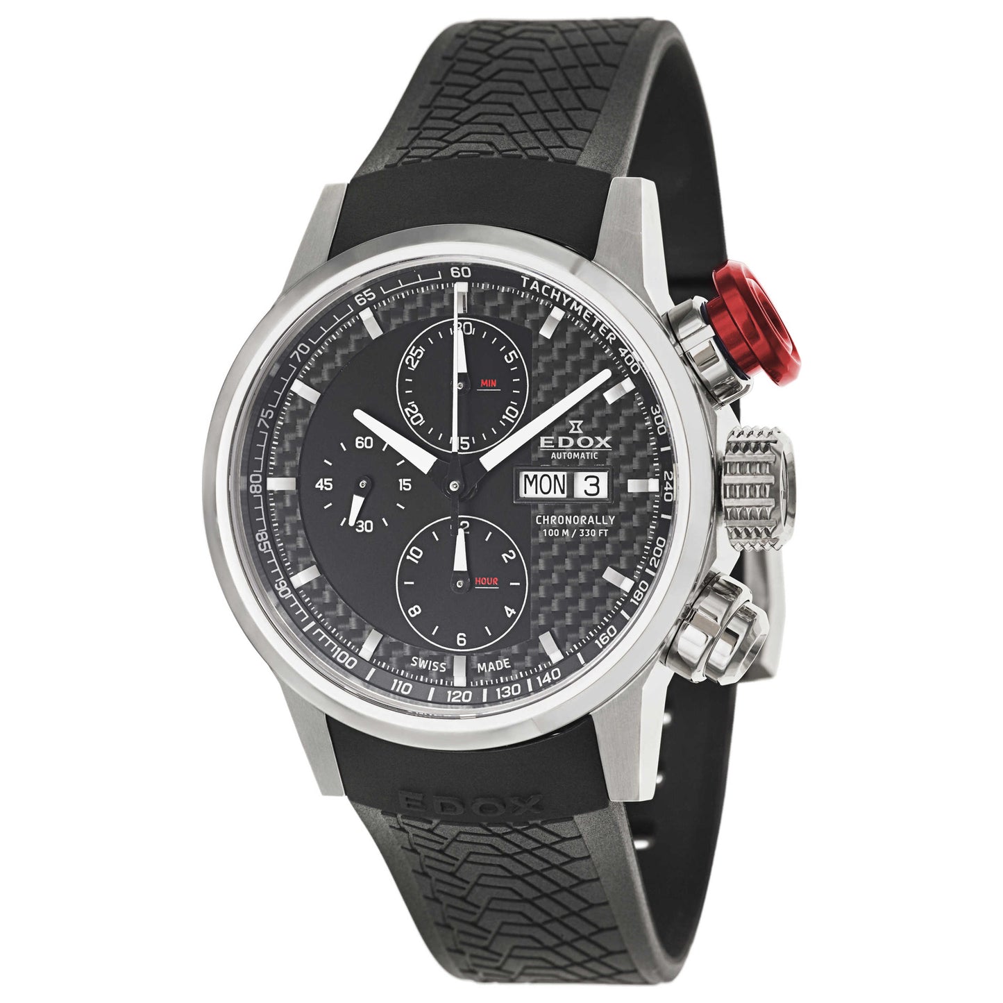 Front view of Edox Chronorally Men's Automatic Watch 01116-3PR-NIN