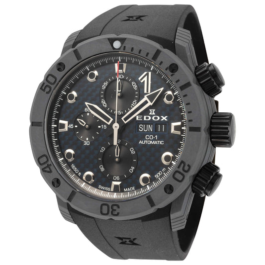 Front view of Edox CO-1 Men's Automatic Watch 01125-CLNGN-BUNN