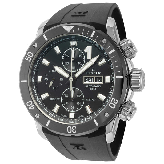 Front view of Edox CO-1 Men's Automatic Watch 01128-3NRCA-NN