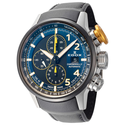Front view of Edox Chronorally Men's Automatic Watch 01129-TTNJCN-BUNJ