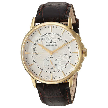 Front view of Edox Les Bemonts Men's Quartz Watch 01602-37J-AID