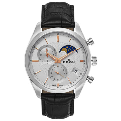 Front view of Edox Les Vauberts Men's Swiss Quartz (Battery-Powered) Watch 01655-3-AIR