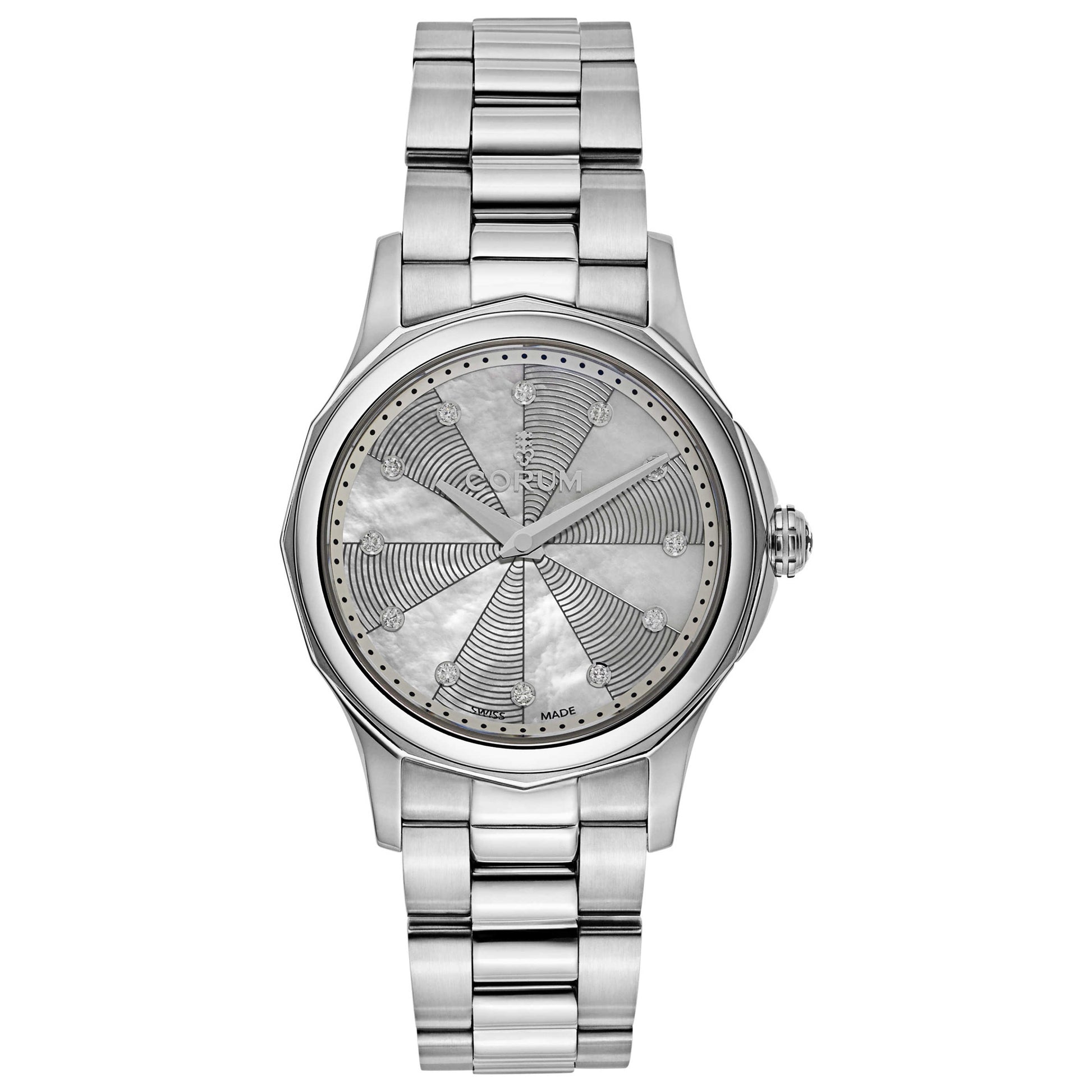 Front view of Corum Admiral's Cup Women's Swiss Quartz (Battery-Powered) Watch 020-100-20-V200-PN09