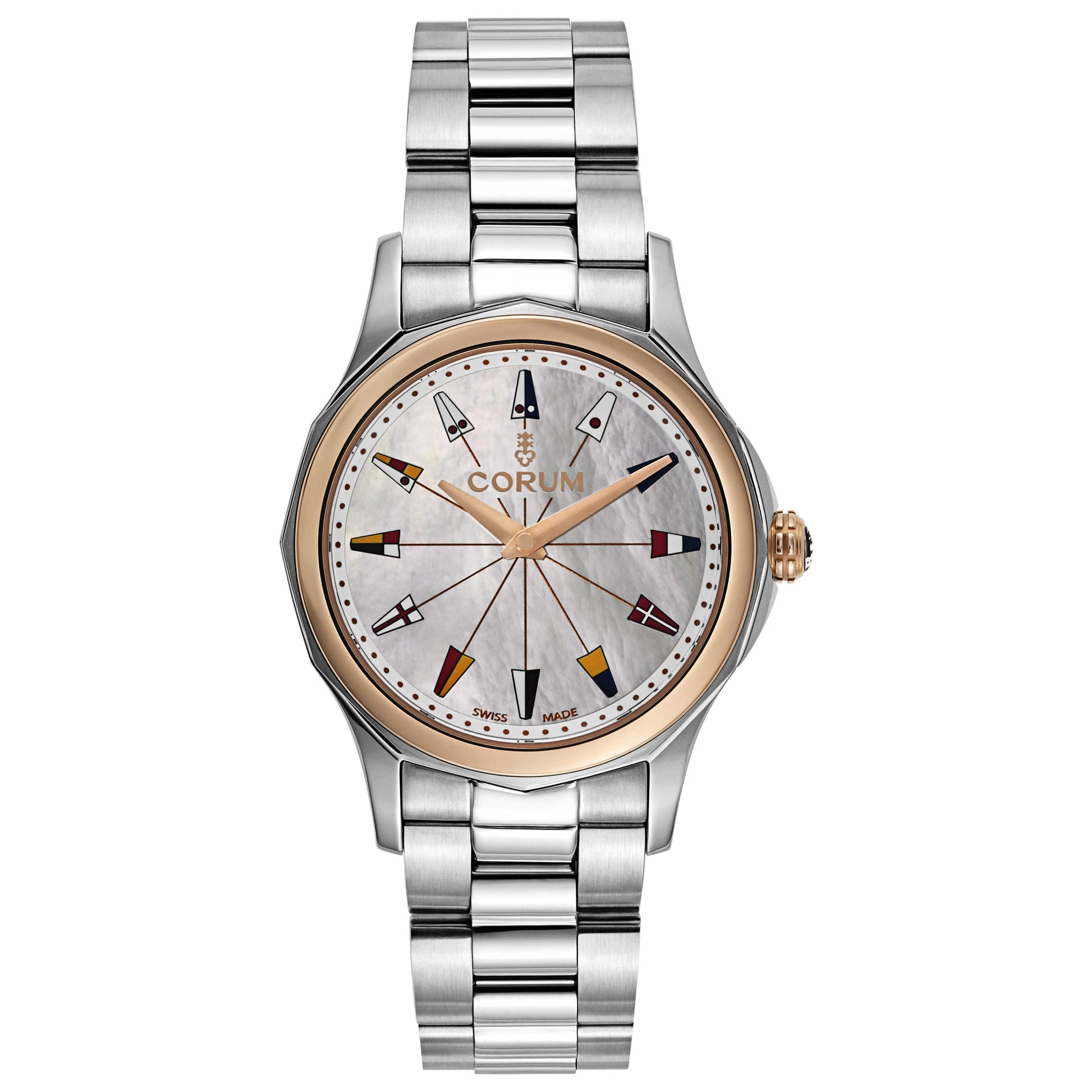 Front view of Corum Admiral's Cup Women's Swiss Quartz (Battery-Powered) Watch 020-100-24-V200-PN12
