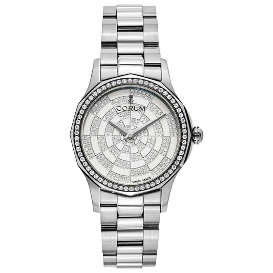 Front view of Corum Admiral's Cup Women's Swiss Quartz (Battery-Powered) Watch 020-101-47-V200-PK11