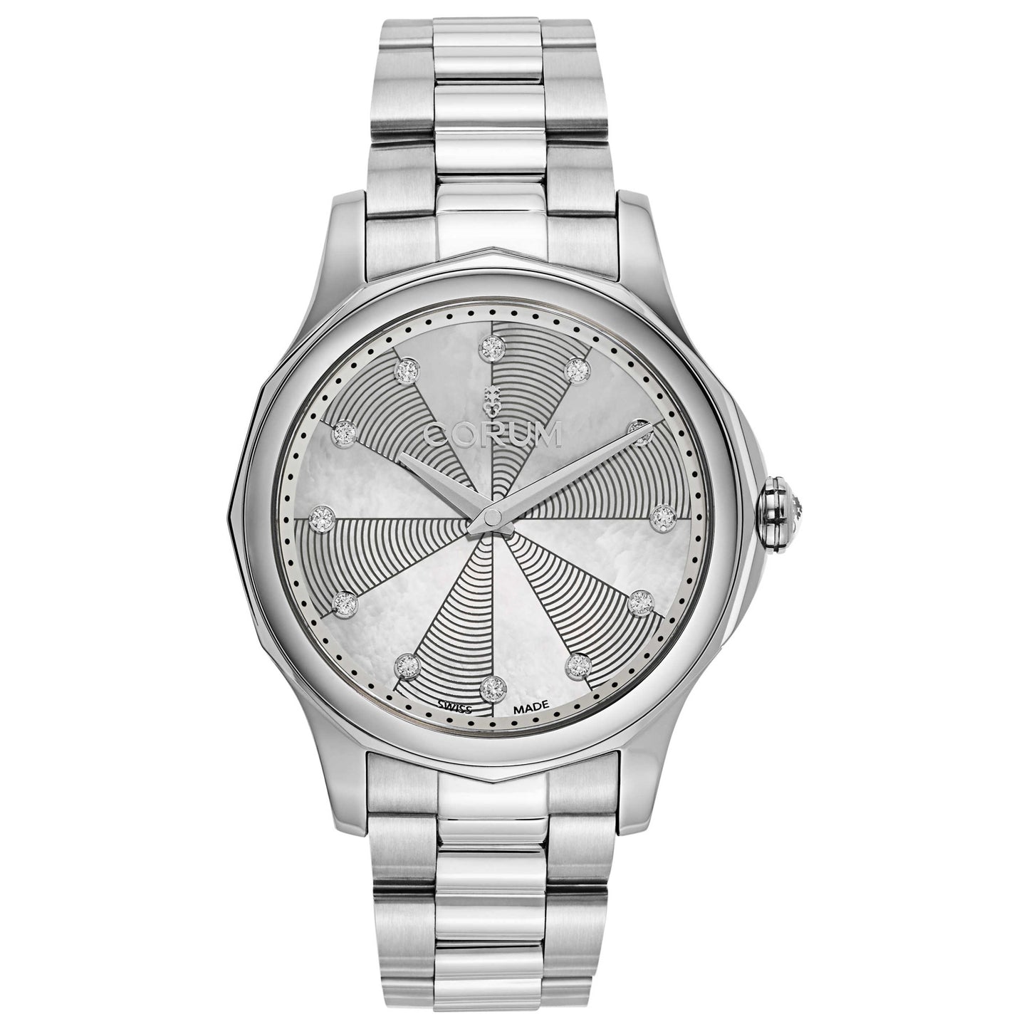 Front view of Corum Admiral's Cup Women's Swiss Quartz (Battery-Powered) Watch 020-201-20-V200-PN09