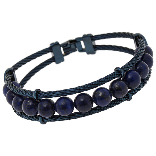 Front view of Alor Men's Bracelet 04-24-M921-25