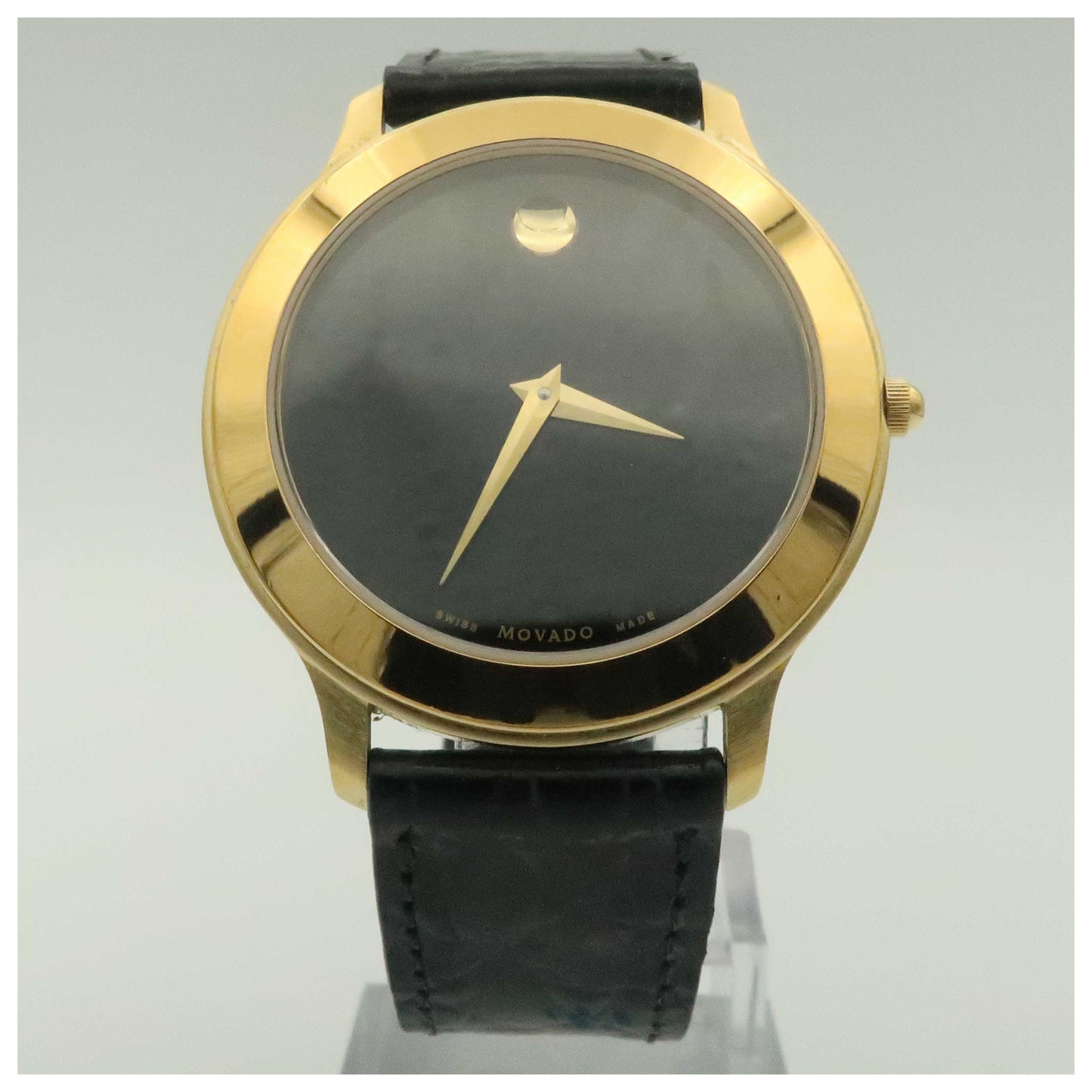 Front view of Movado Museum Men's Swiss Quartz (Battery-Powered) Watch 0602502-PO