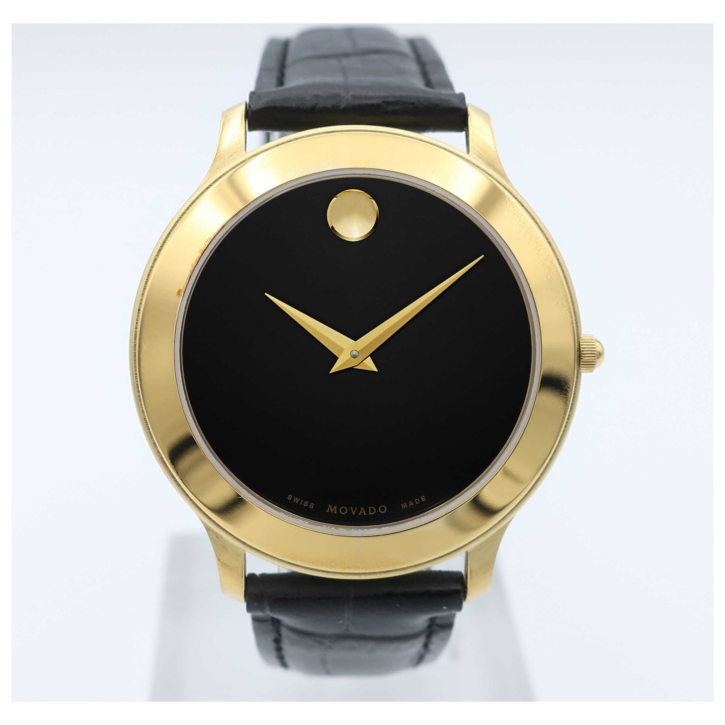 Front view of Movado Museum Men's Swiss Quartz (Battery-Powered) Watch 0602502-SD2