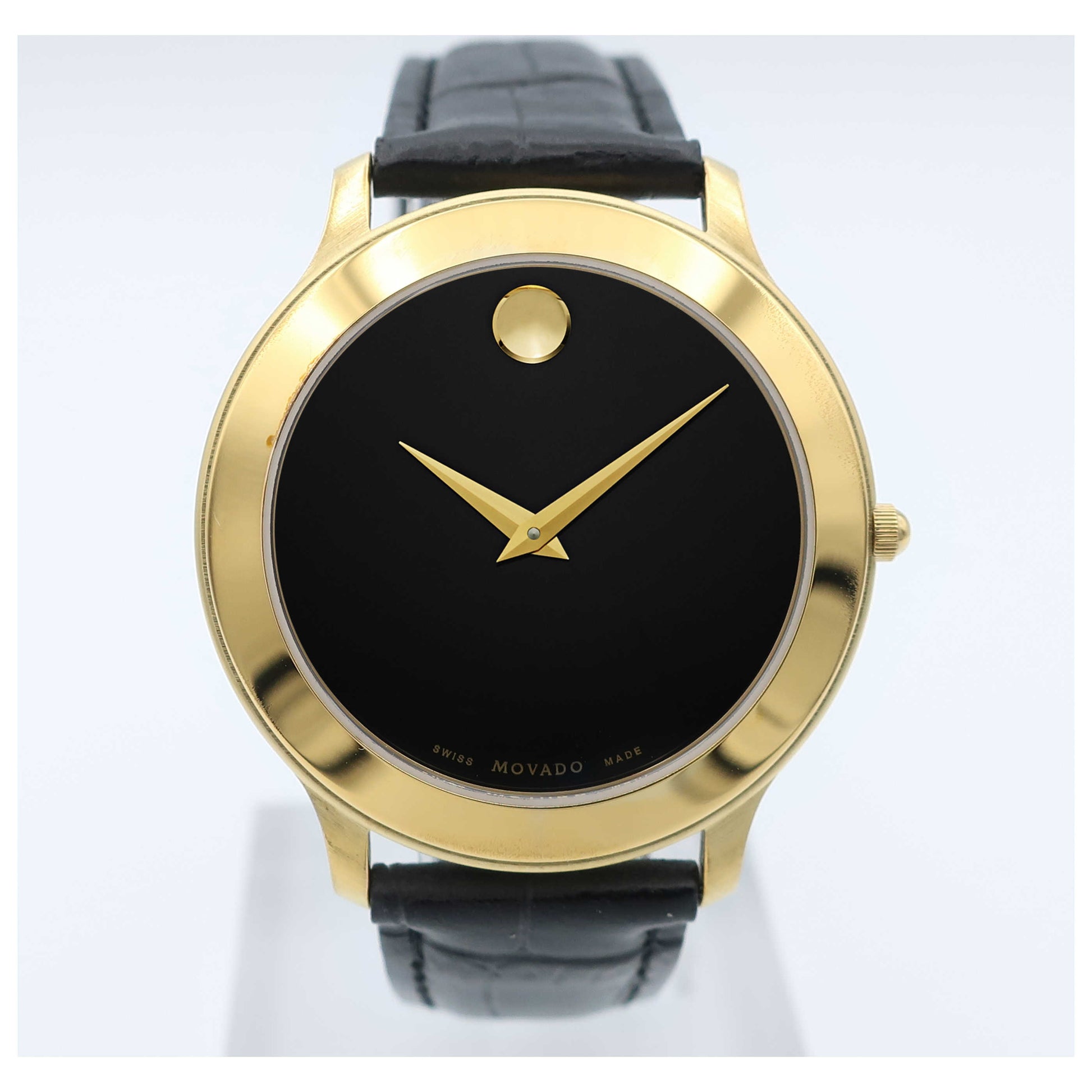 Front view of Movado Museum Men's Swiss Quartz (Battery-Powered) Watch 0602502-SD2