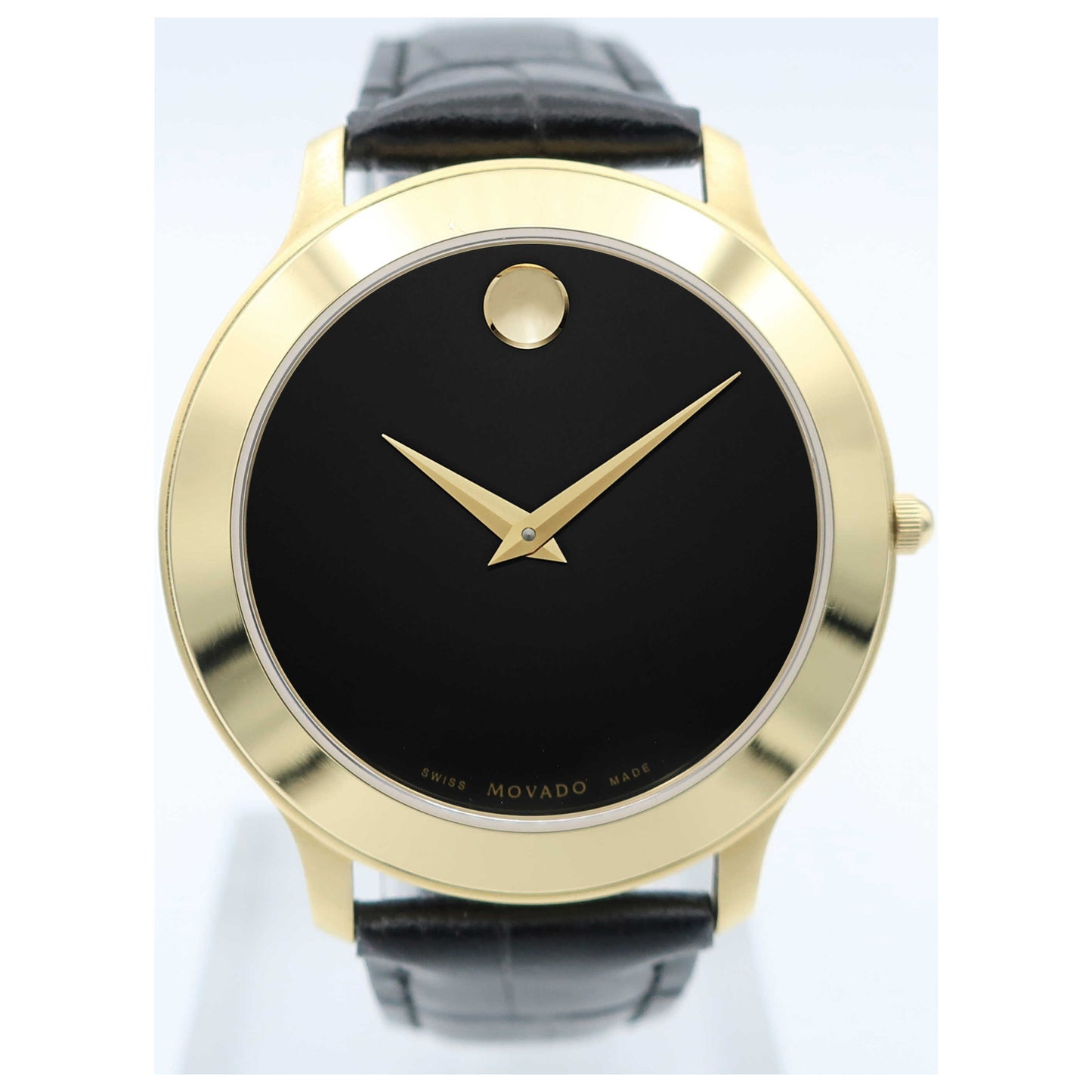 Front view of Movado Museum Men's Swiss Quartz (Battery-Powered) Watch 0602502-SDV