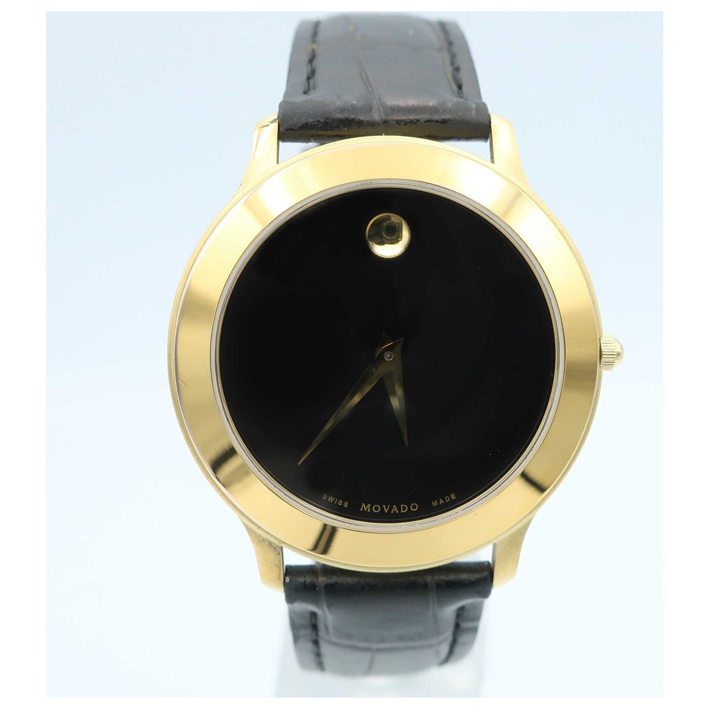 Front view of Movado Museum Men's Swiss Quartz (Battery-Powered) Watch 0602502-SD