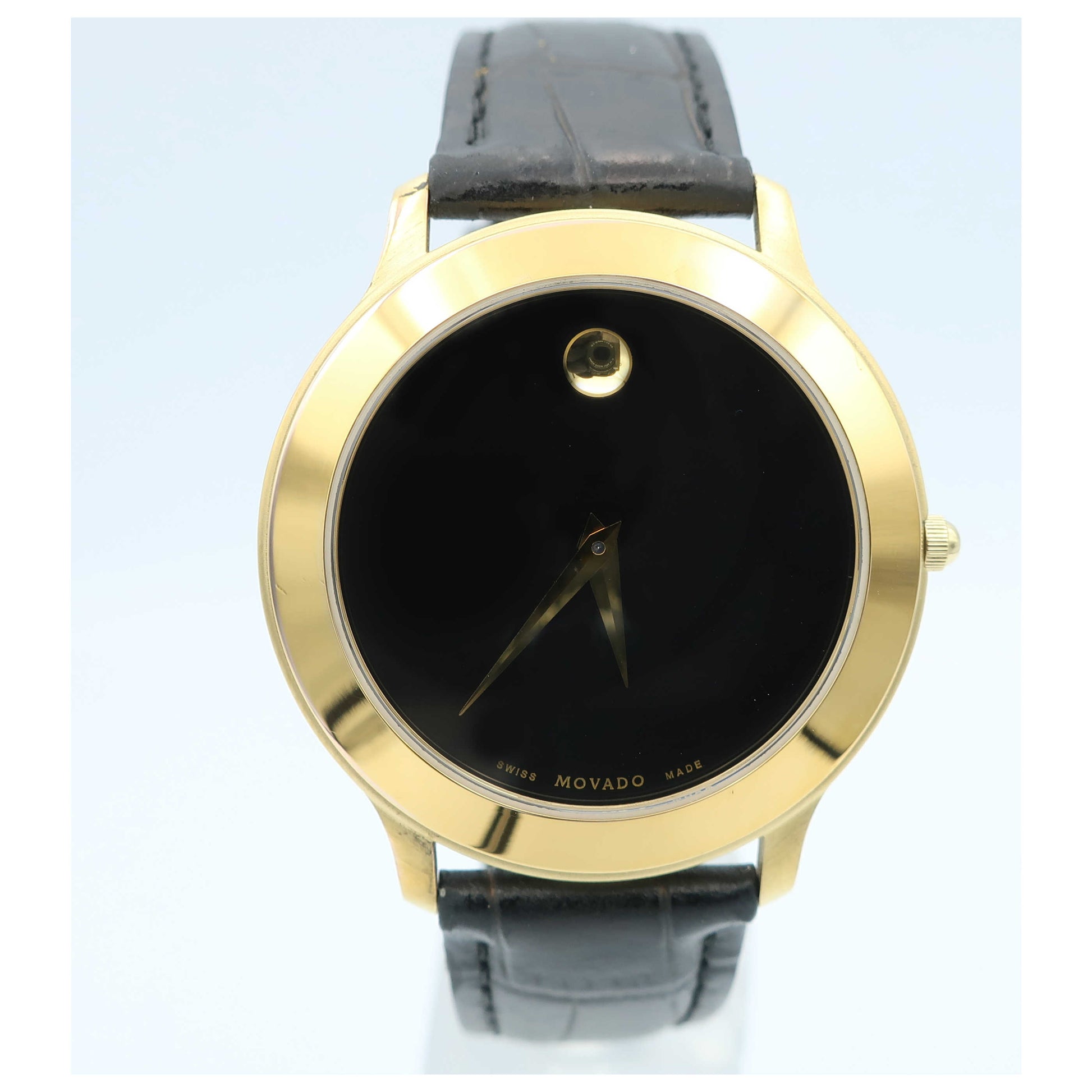 Front view of Movado Museum Men's Swiss Quartz (Battery-Powered) Watch 0602502-SD