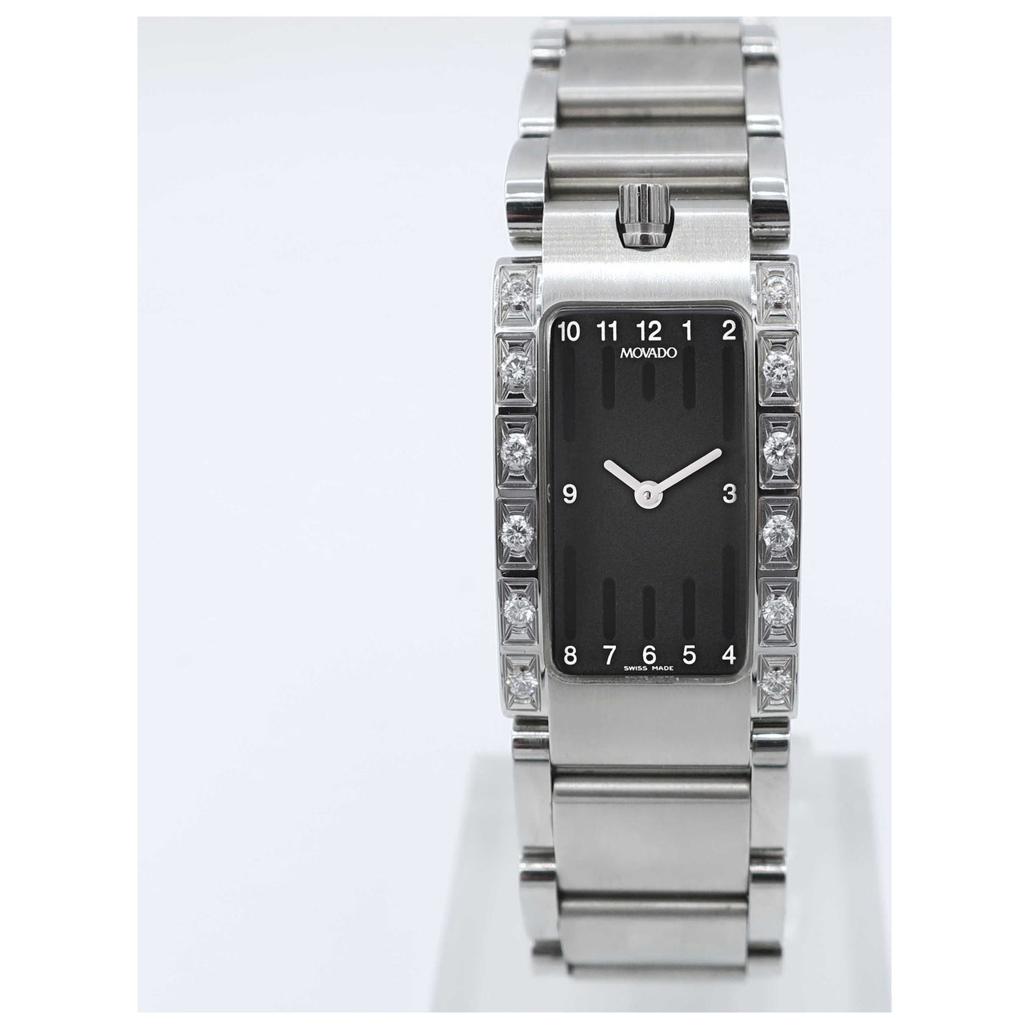 Front view of Movado Elliptica Women's Swiss Quartz (Battery-Powered) Watch 0604781-SDV