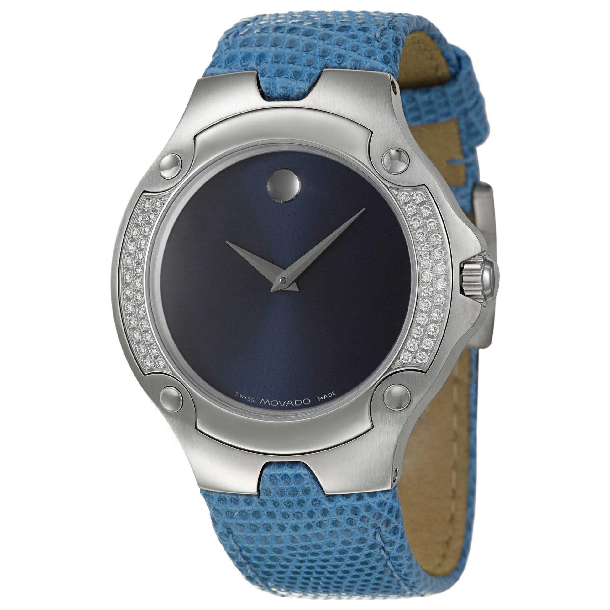 Front view of Movado Sports Edition Women's Swiss Quartz (Battery-Powered) Watch 0604896-LIGHT-BLUE