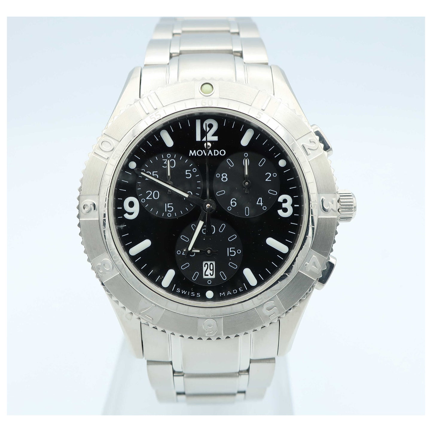 Front view of Movado Gentry Men's Swiss Quartz (Battery-Powered) Watch 0605067-PO