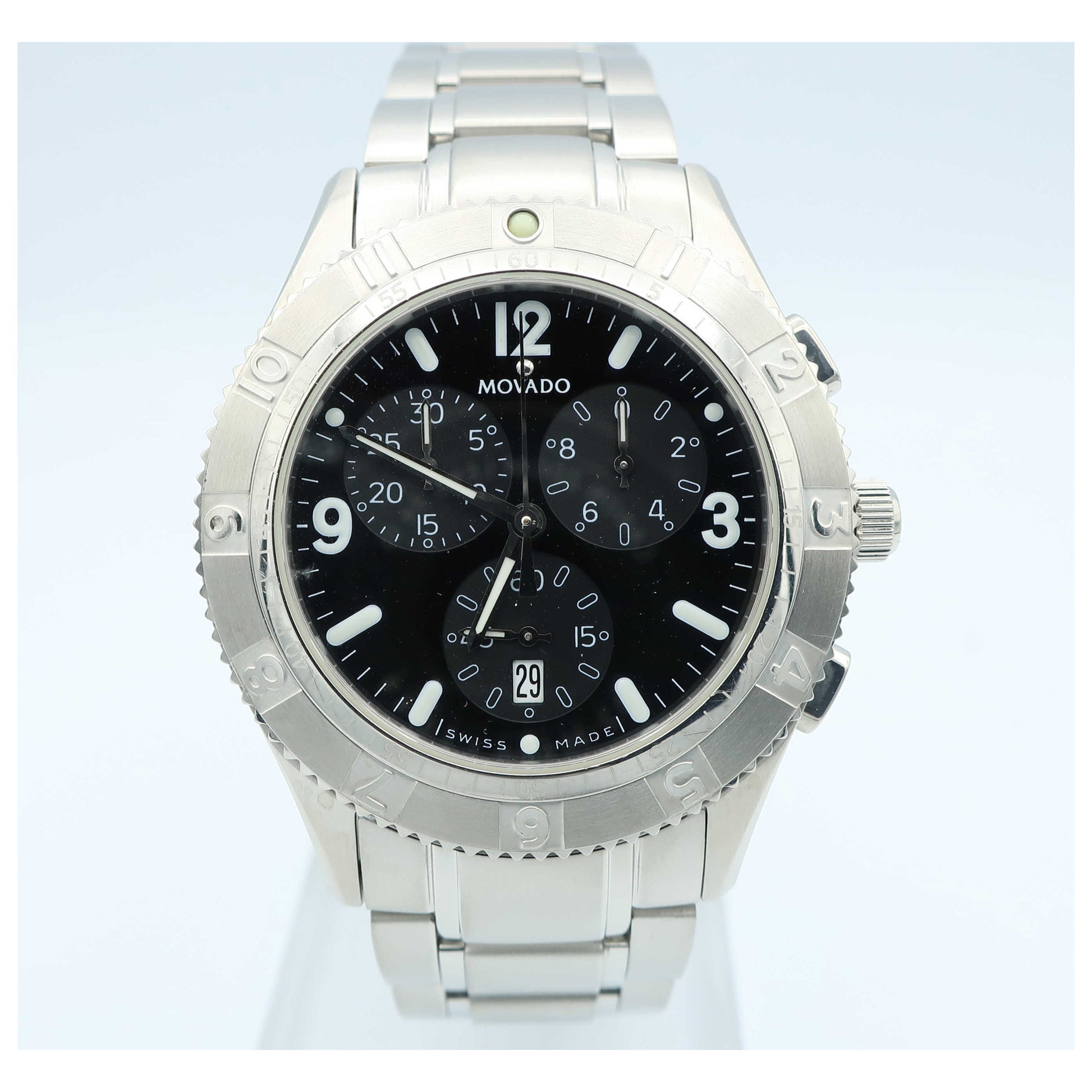 Front view of Movado Gentry Men's Swiss Quartz (Battery-Powered) Watch 0605067-PO