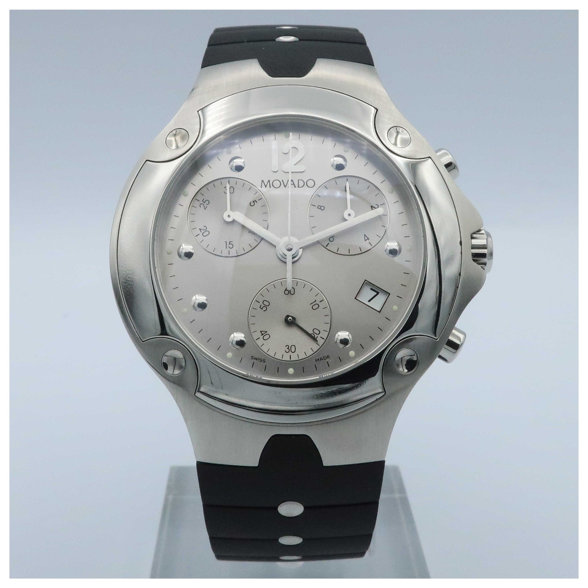 Front view of Movado Sports Edition Men's Swiss Quartz (Battery-Powered) Watch 0605085-BLK-SD
