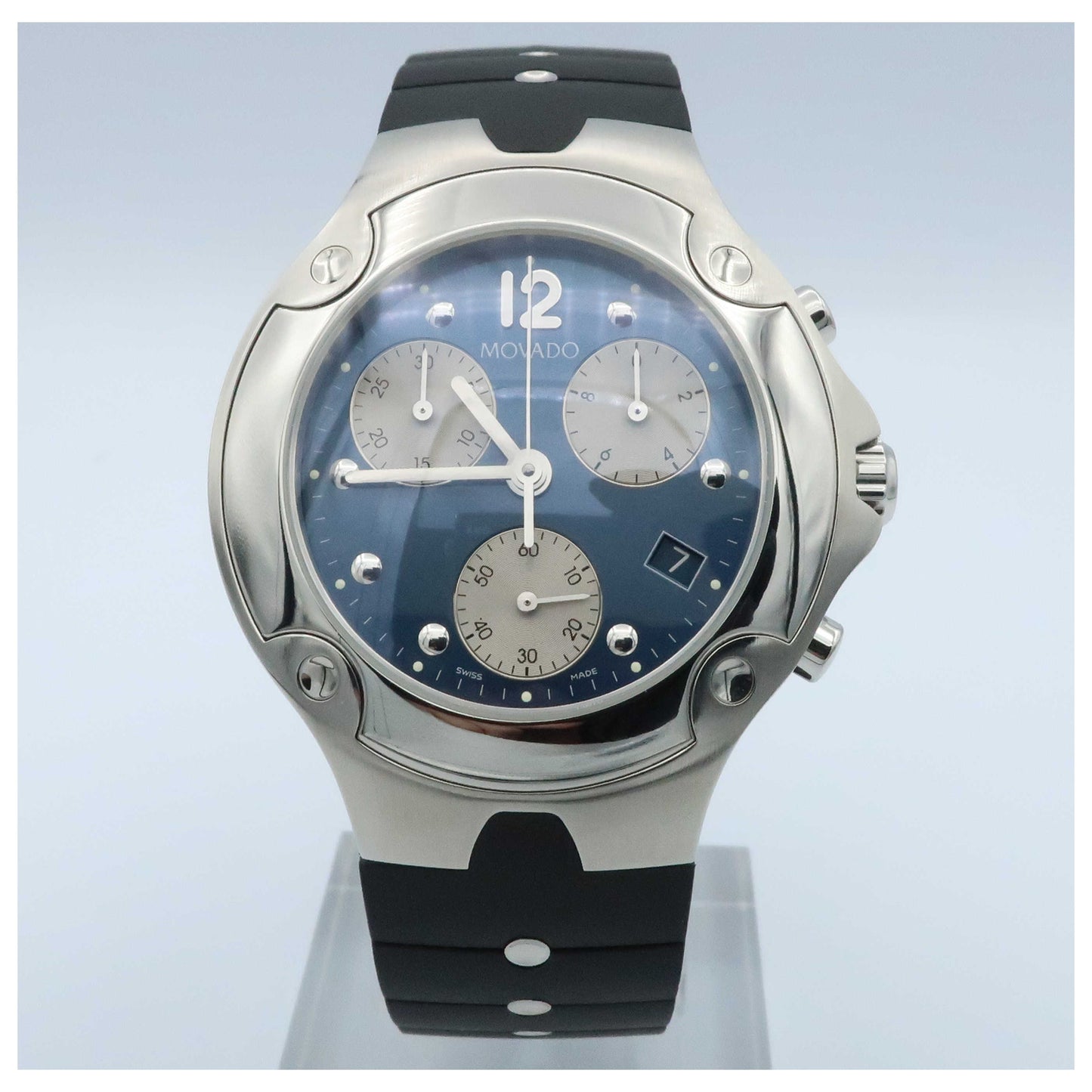 Front view of Movado Sports Edition Men's Swiss Quartz (Battery-Powered) Watch 0605153-BLK-SDV