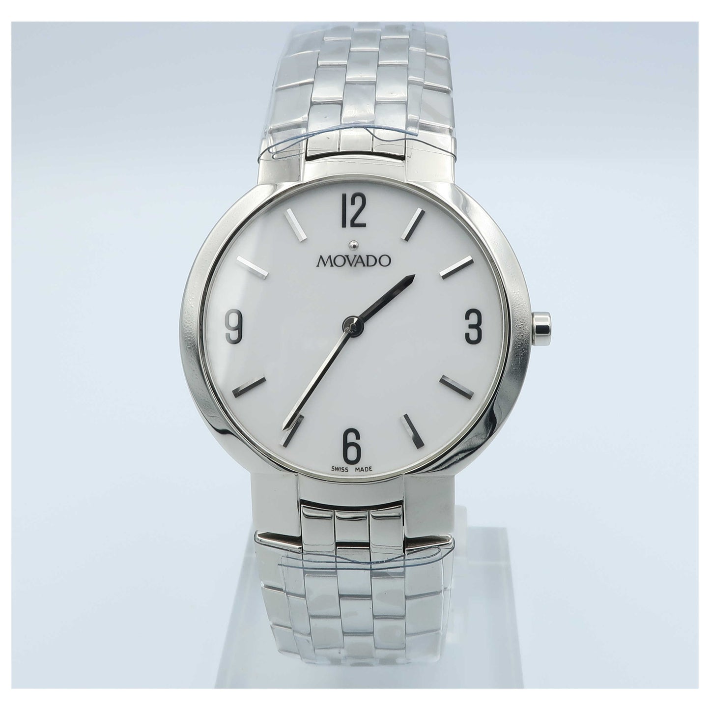 Front view of Movado Faceto Men's Swiss Quartz (Battery-Powered) Watch 0605565-SD