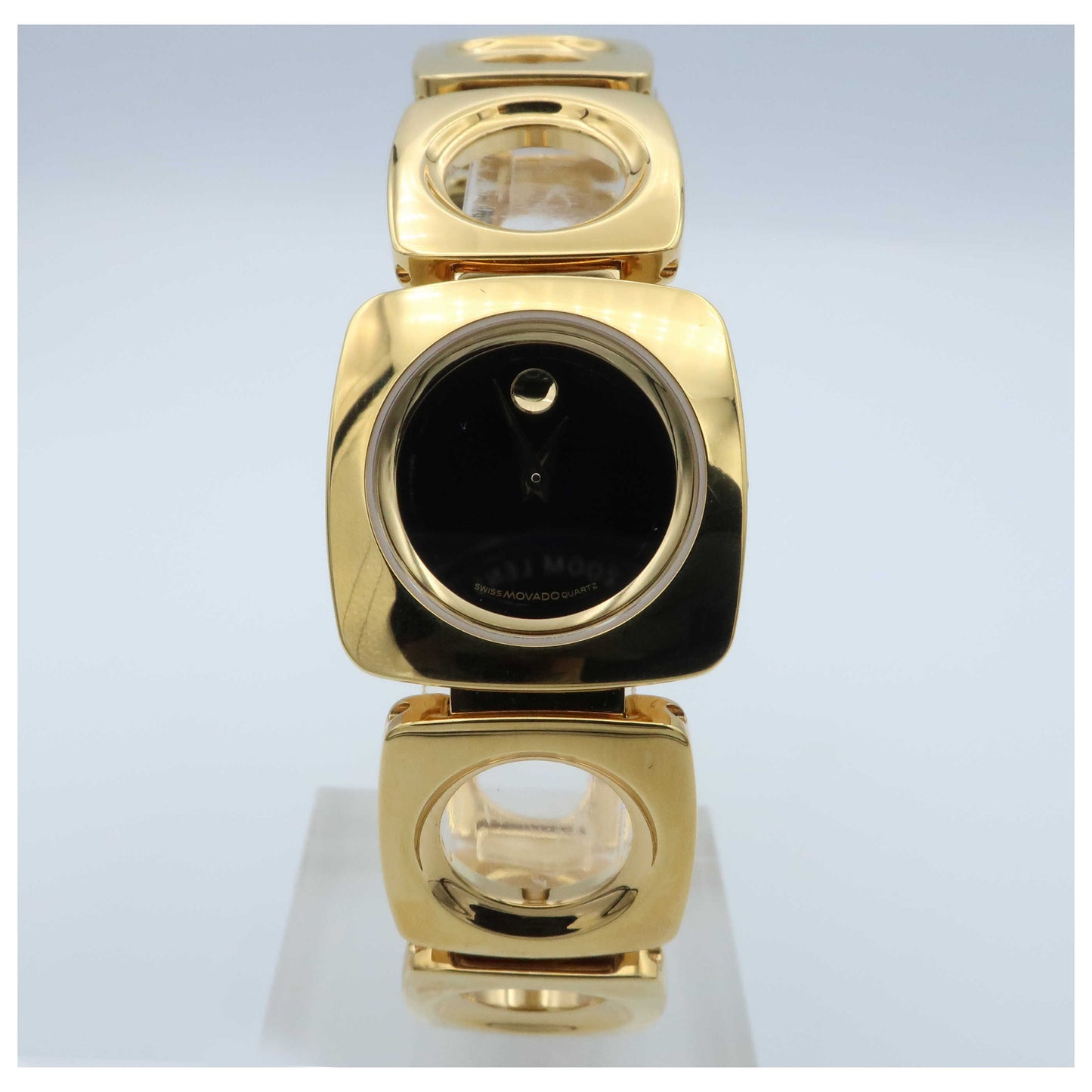 Front view of Movado Dolca Women's Swiss Quartz (Battery-Powered) Watch 0605588-BLK-PO