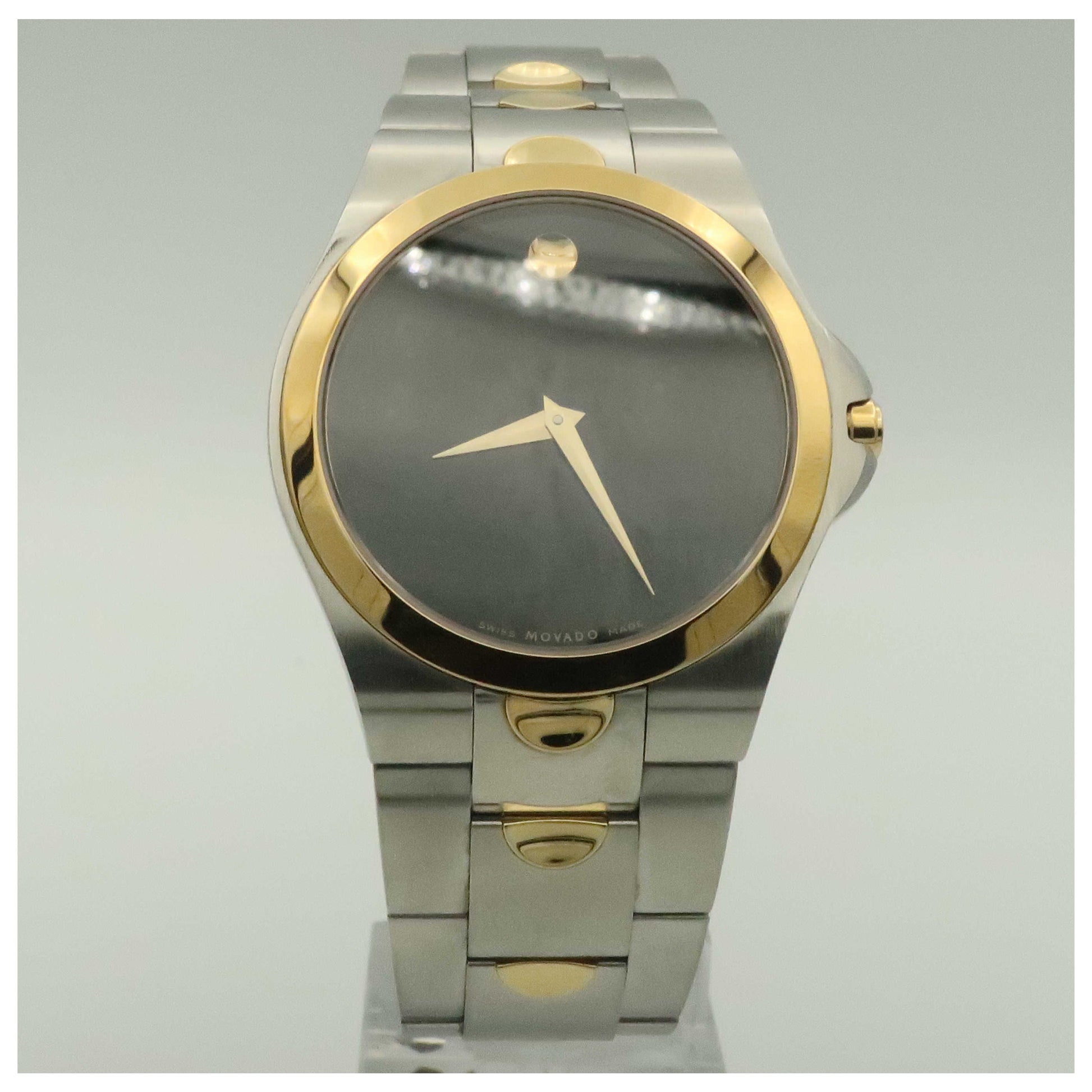 Front view of Movado Luno Men's Swiss Quartz (Battery-Powered) Watch 0605635-PO