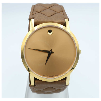 Front view of Movado Museum Women's Swiss Quartz (Battery-Powered) Watch 0605713-PO