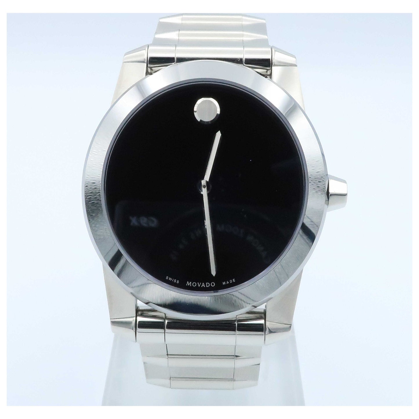 Front view of Movado Vizio Men's Swiss Quartz (Battery-Powered) Watch 0605808-SDV