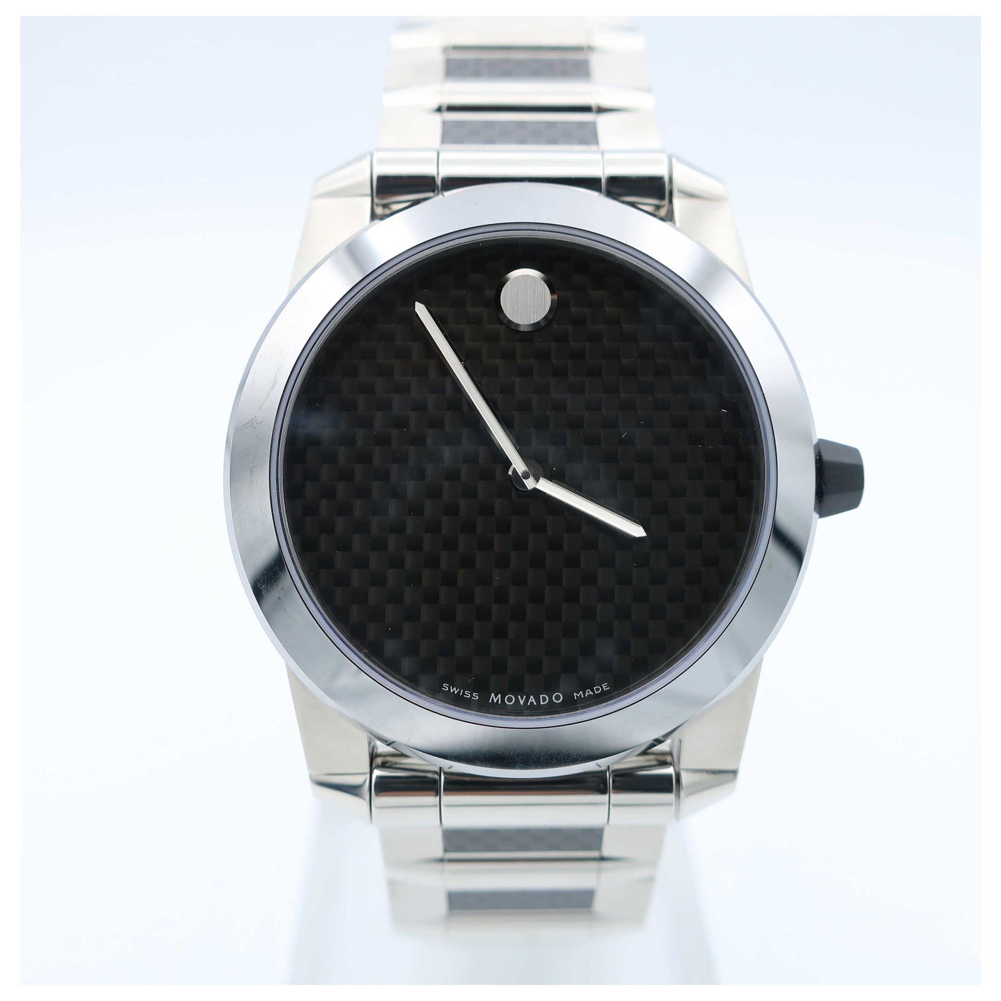 Front view of Movado Vizio Men's Swiss Quartz (Battery-Powered) Watch 0605932-SD