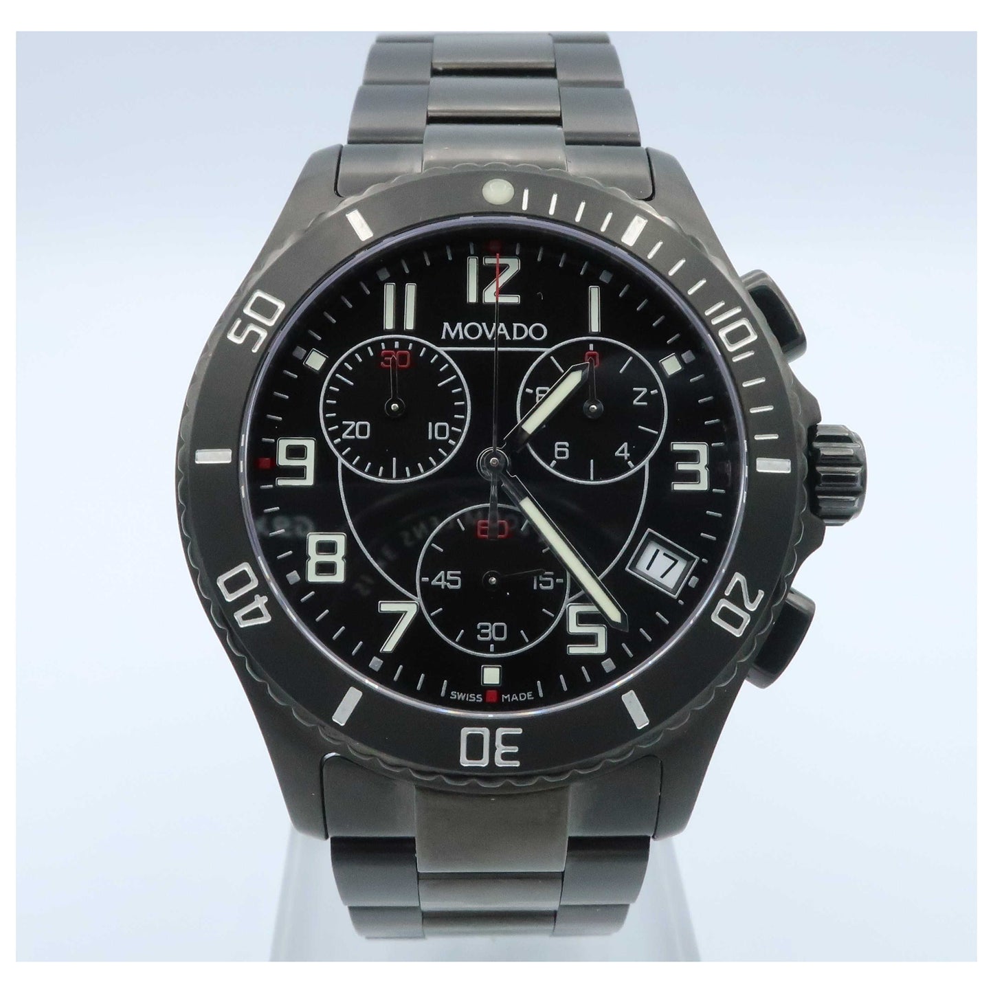 Front view of Movado Junior Sport Men's Swiss Quartz (Battery-Powered) Watch 0606066-PO3