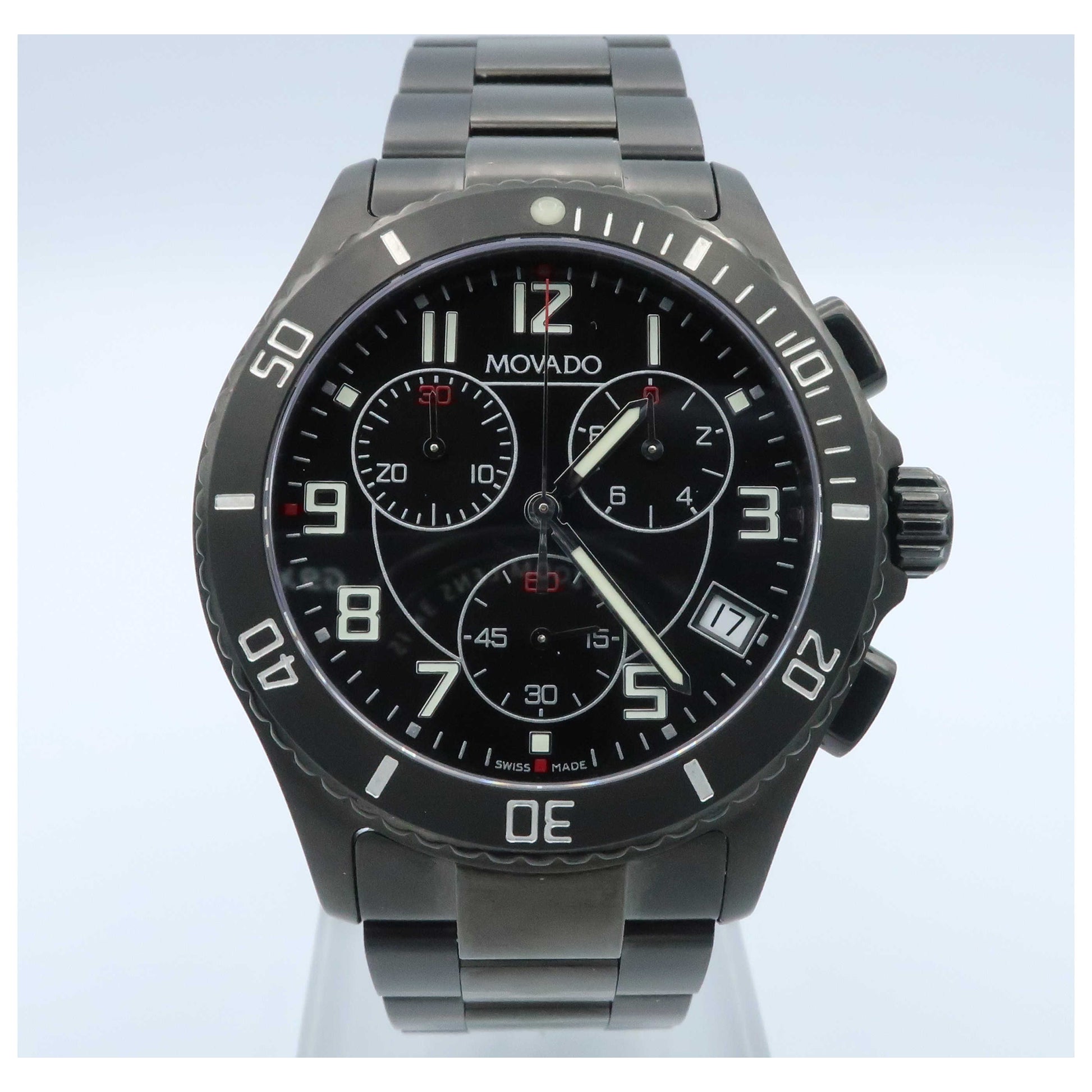 Front view of Movado Junior Sport Men's Swiss Quartz (Battery-Powered) Watch 0606066-PO3