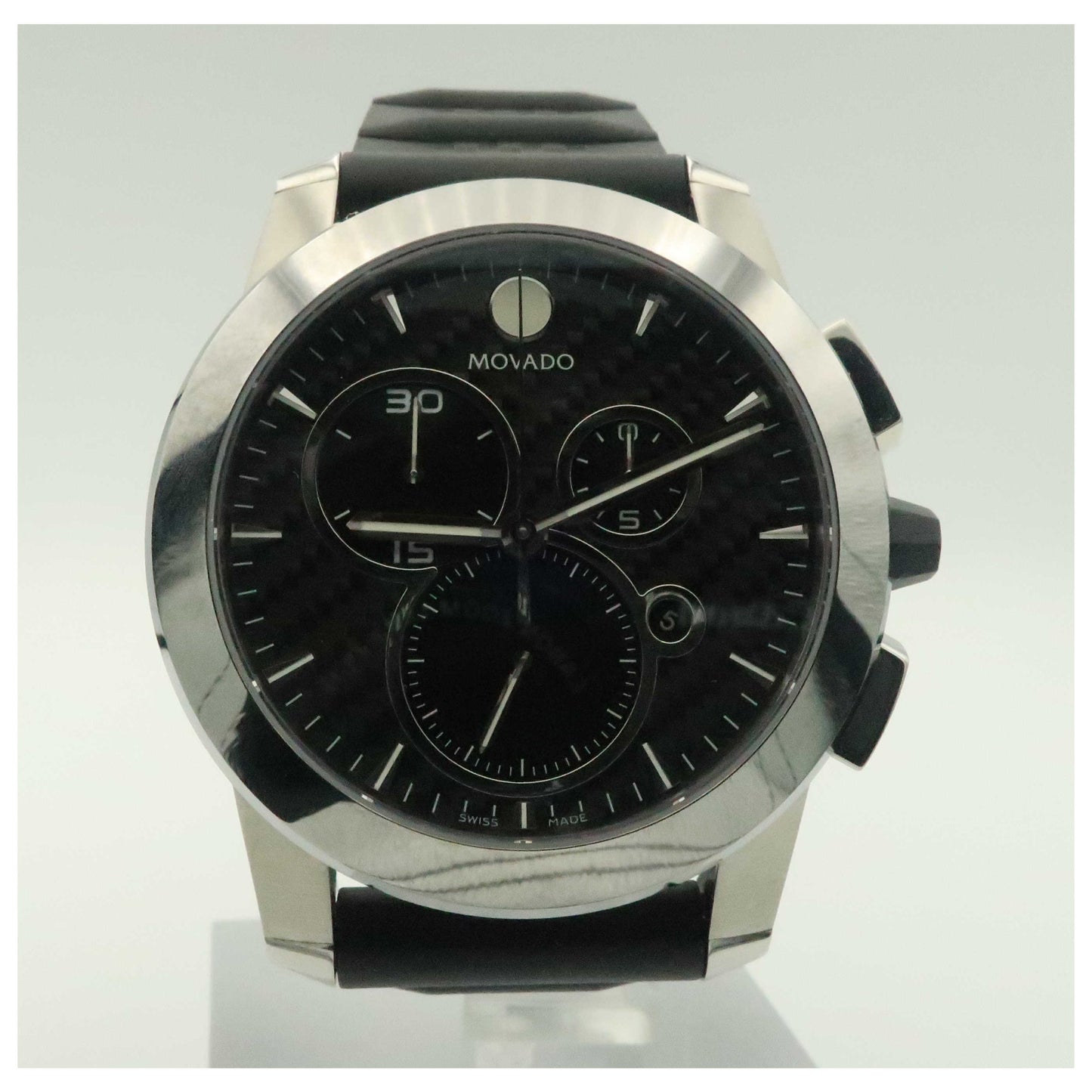 Front view of Movado Vizio Men's Swiss Quartz (Battery-Powered) Watch 0606082-PO