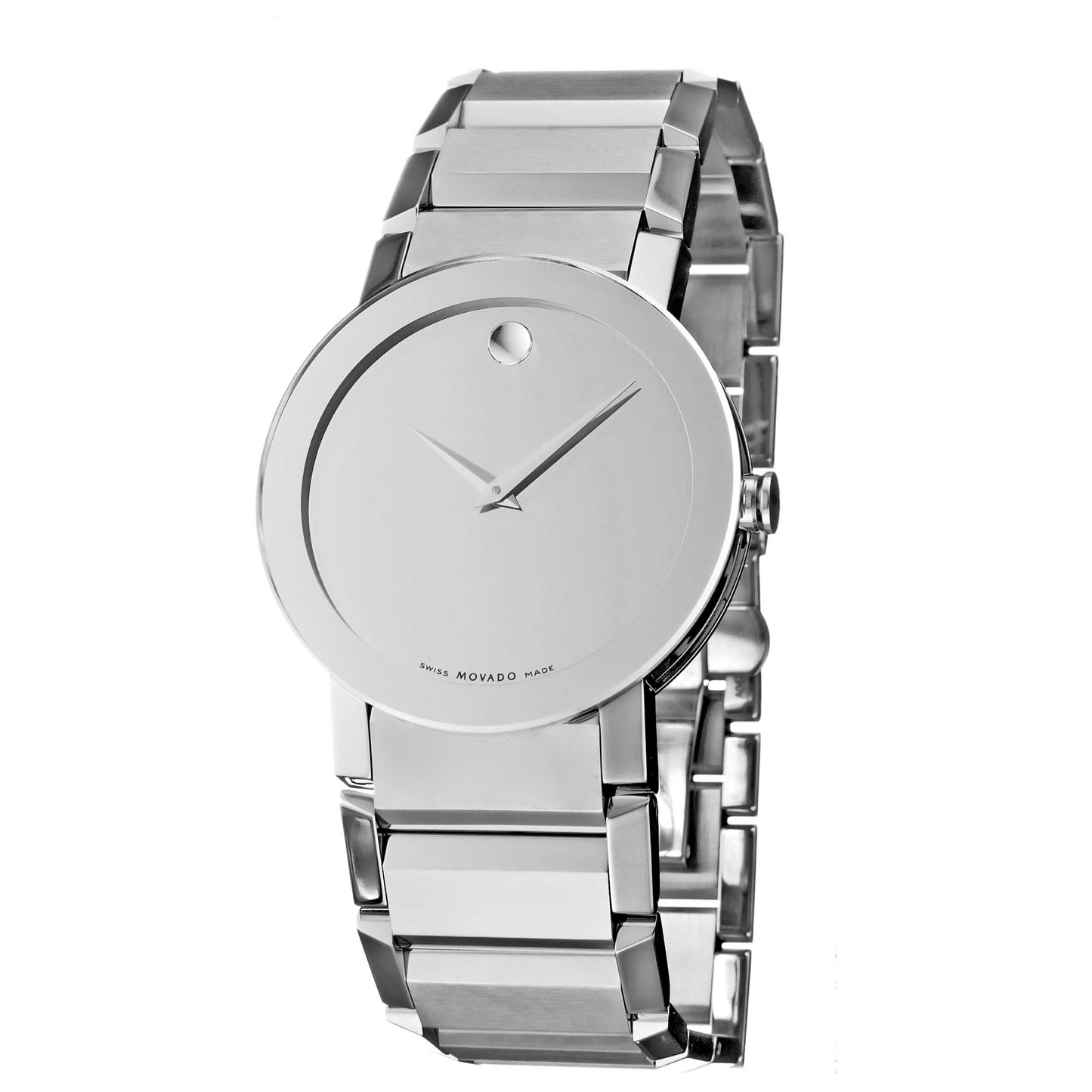 Front view of Movado Sapphire Men's Swiss Quartz (Battery-Powered) Watch 0606093