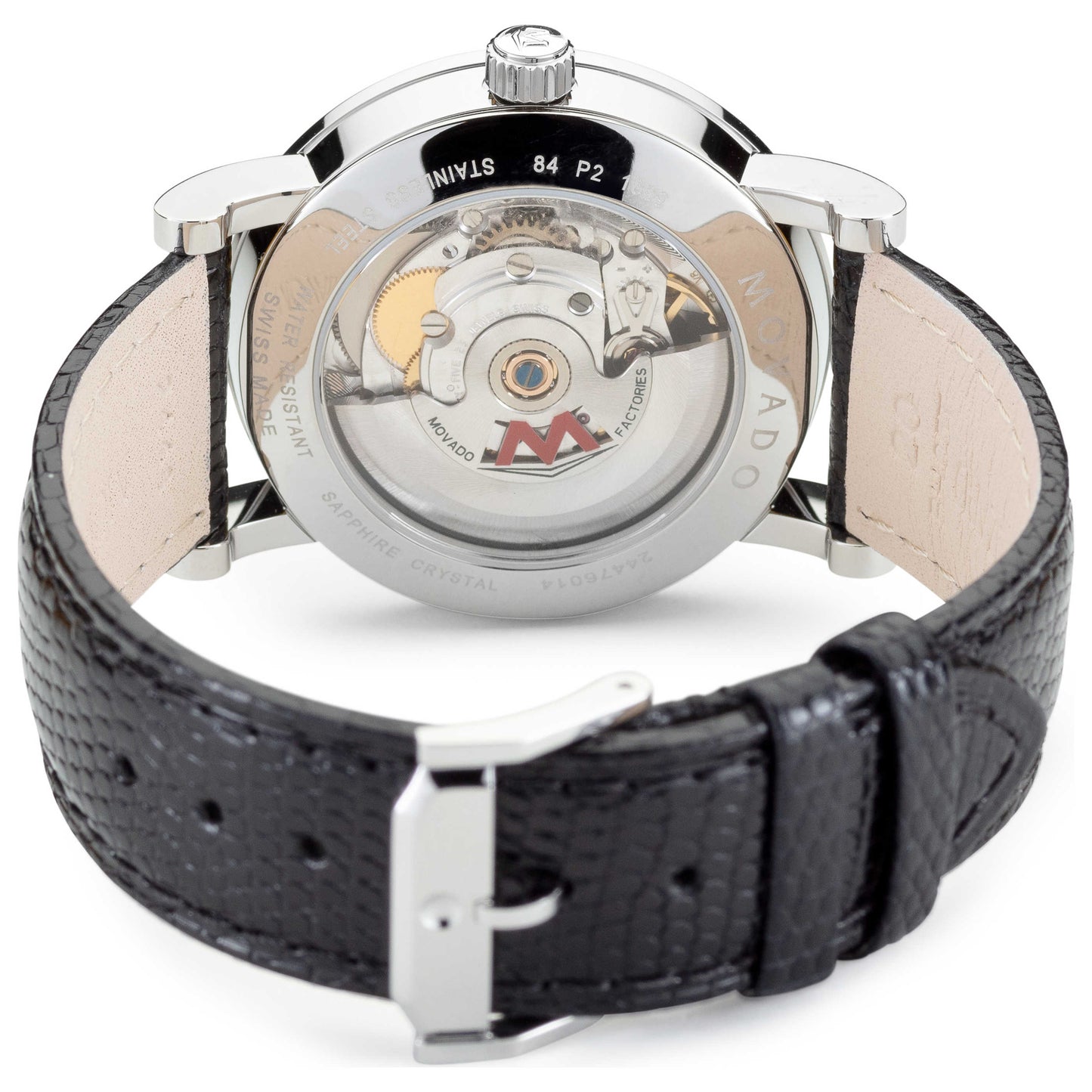 Back view of Movado Red Label Men's Automatic Watch 0606114