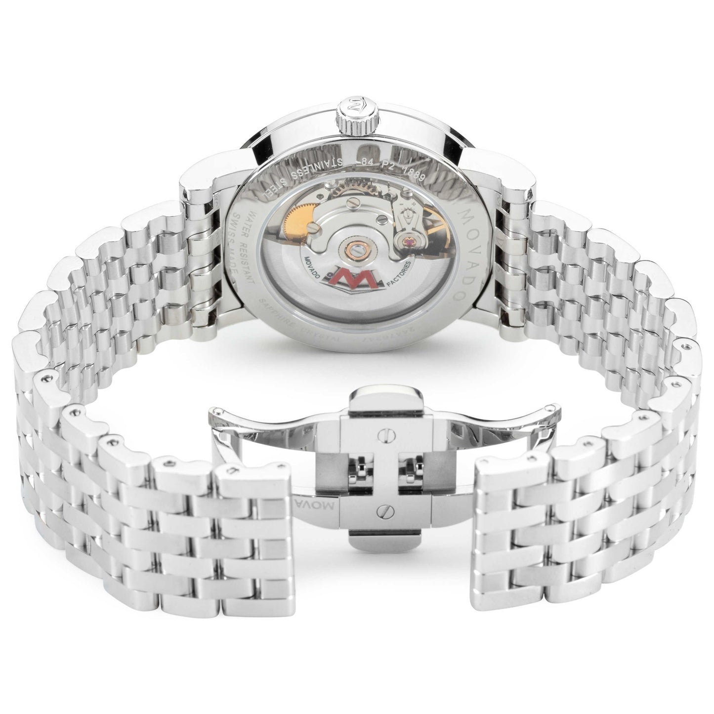 Back view of Movado Red Label Men's Automatic Watch 0606115