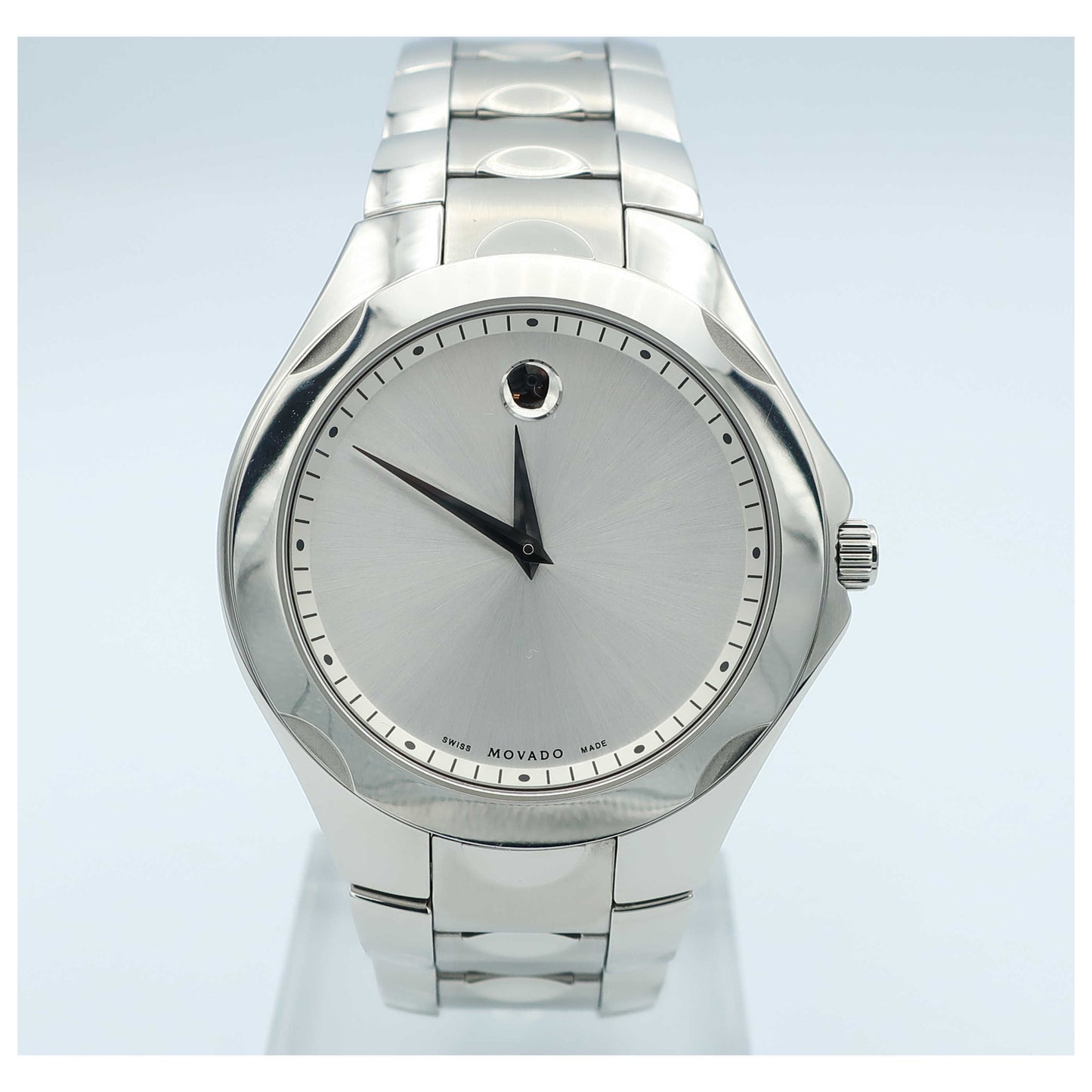 Front view of Movado Luno Men's Swiss Quartz (Battery-Powered) Watch 0606379-SDV