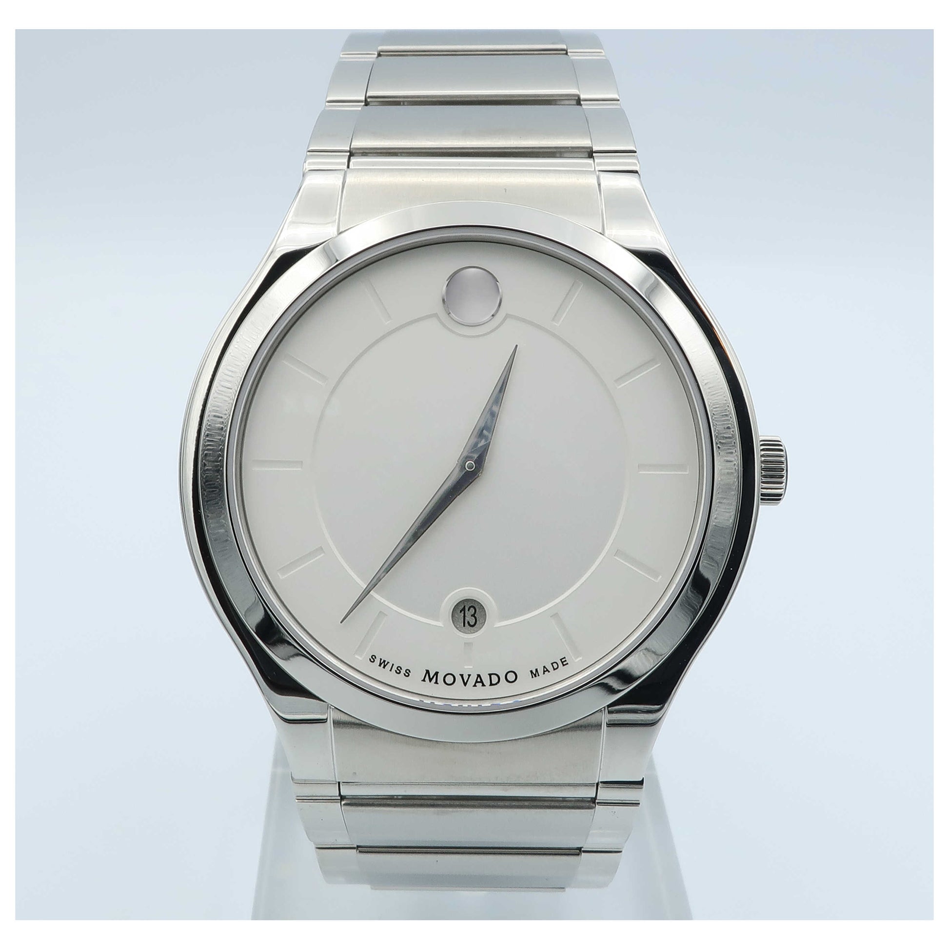 Front view of Movado Quadro Men's Swiss Quartz (Battery-Powered) Watch 0606479-SD2