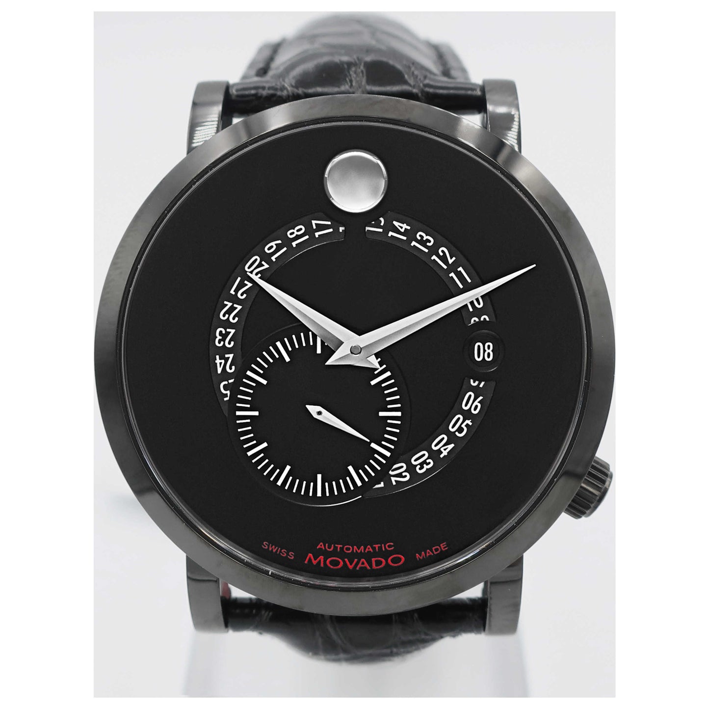 Front view of Movado Red Label Men's Automatic Watch 0606485-SD
