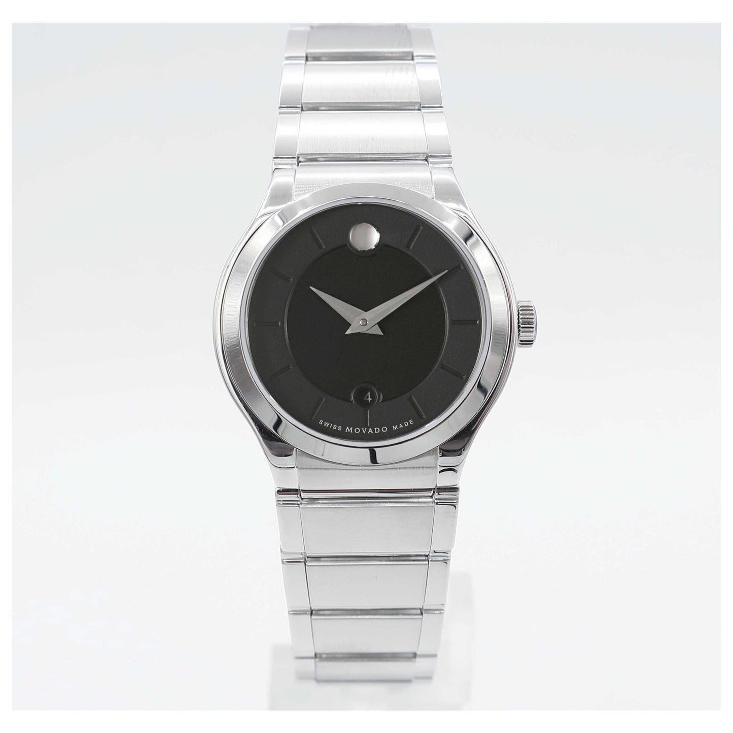 Front view of Movado Quadro Women's Swiss Quartz (Battery-Powered) Watch 0606493-SD