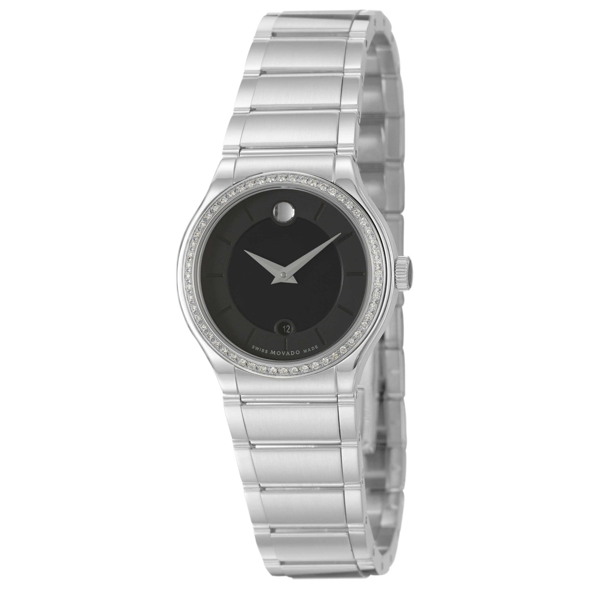 Front view of Movado Quadro Women's Swiss Quartz (Battery-Powered) Watch 0606495