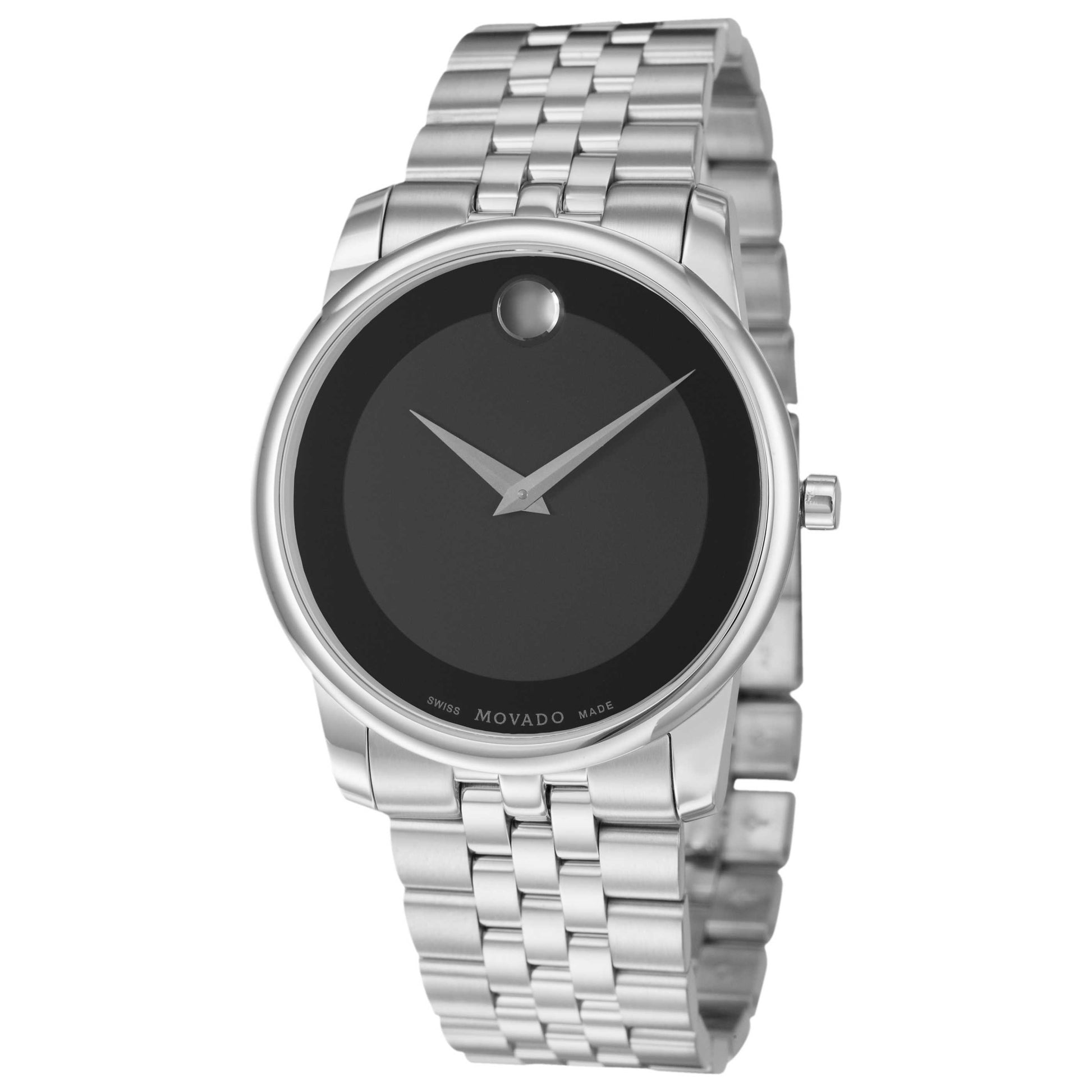 Front view of Movado Museum Men's Swiss Quartz (Battery-Powered) Watch 0606504