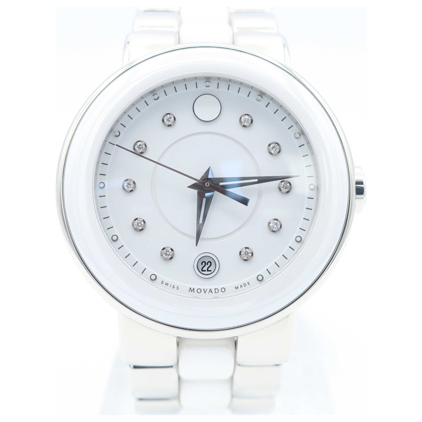 Front view of Movado Cerena Women's Swiss Quartz (Battery-Powered) Watch 0606540-SD
