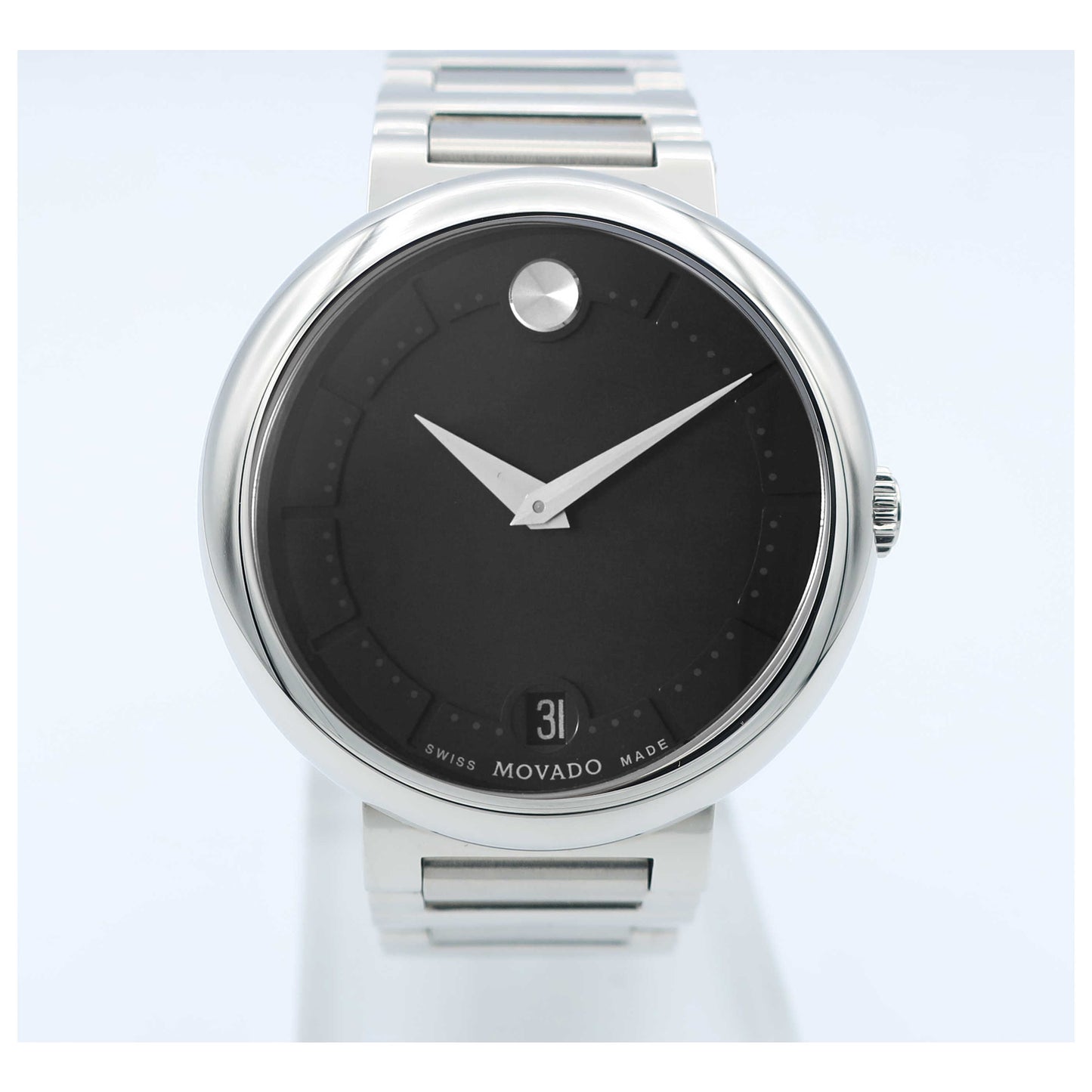Front view of Movado Concerto Men's Swiss Quartz (Battery-Powered) Watch 0606541-SD2