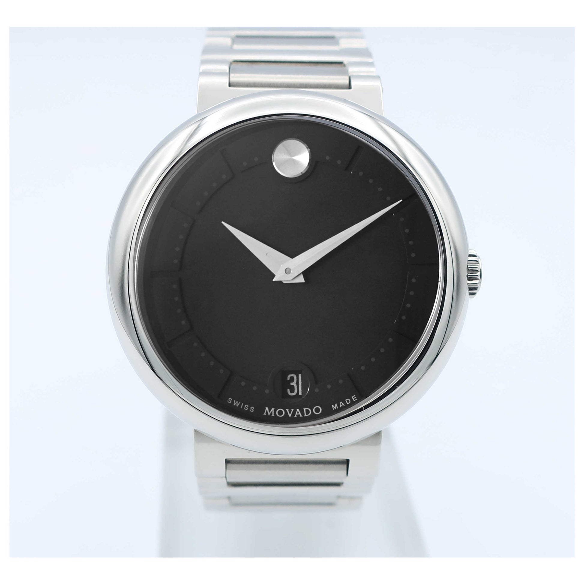 Front view of Movado Concerto Men's Swiss Quartz (Battery-Powered) Watch 0606541-SD2